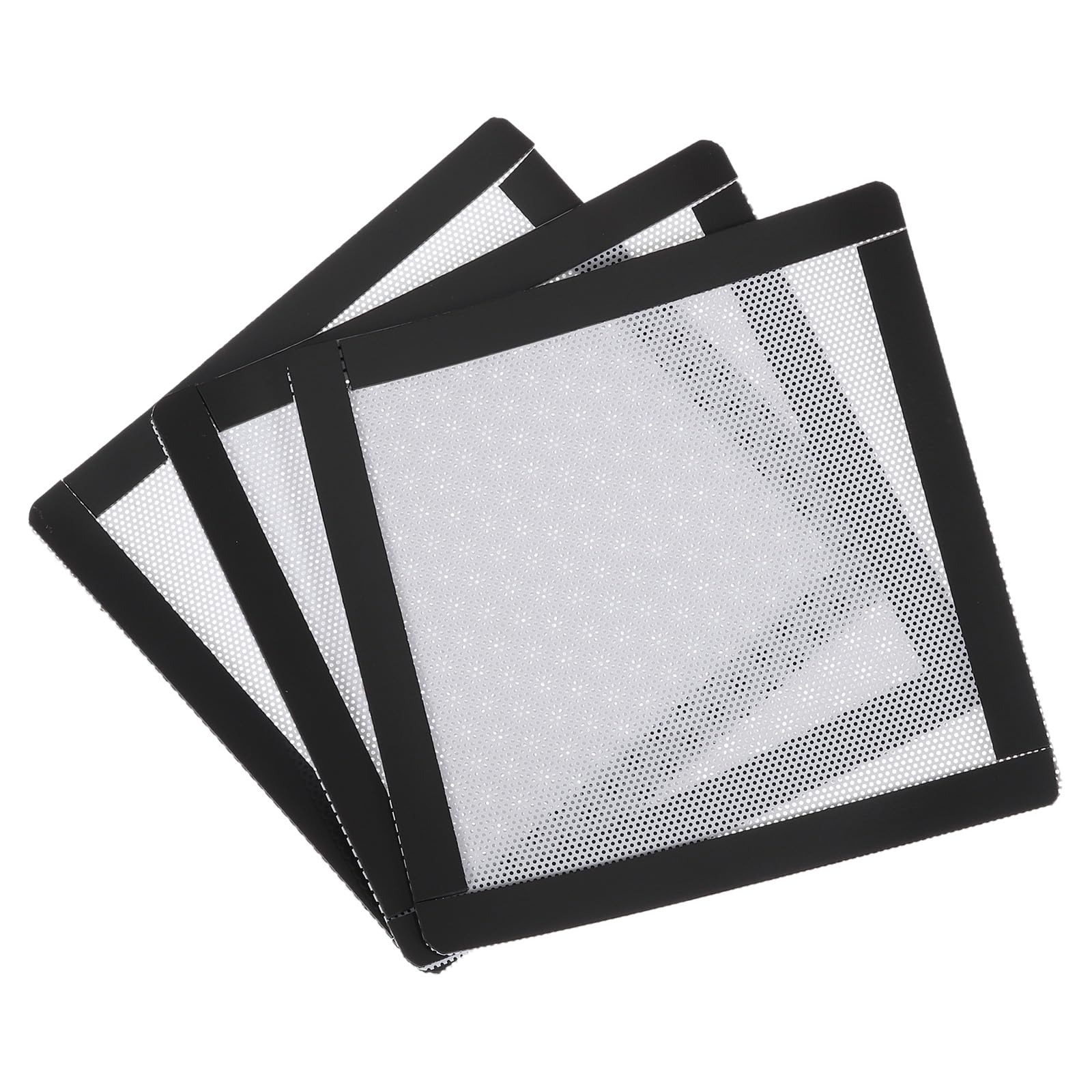 3PCS 120x120mm Magnetic PC Dust Filter - White PVC Computer Case Cooler Dustproof Mesh Cover for PC Chassis, Speakers & Gaming Rigs | Perfect for Dust Protection & Improved Airflow in Home/Office Setups