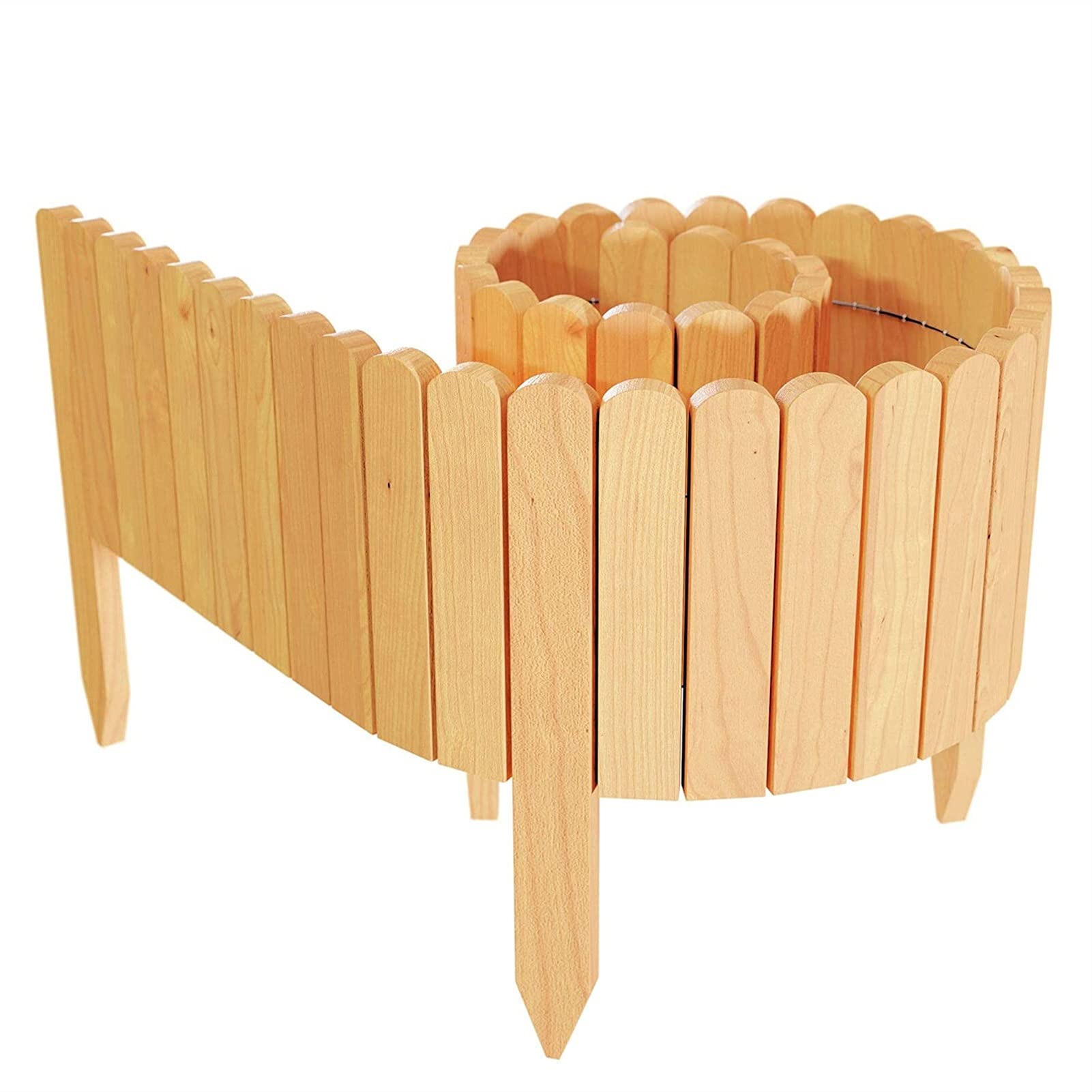 Easy Plug-in Log Roll Border Fence - 10CM Garden Trellis & Gates for Outdoor Landscaping, Home Decoration, and DIY Gardening Projects (Perfect for Flower Beds, Pathways & Backyard Borders)