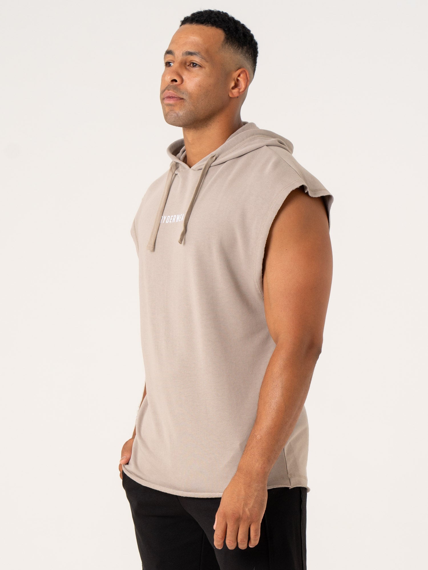 Pursuit Fleece Sleeveless Hoodie - Lightweight Taupe Zip-Up Vest for Women | Perfect for Running, Hiking & Outdoor Activities