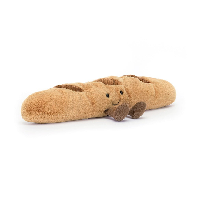 Jellycat Amuseable Baguette Plush Toy - Soft French Bread Stuffed Animal for Kids & Adults - Perfect Gift for Birthdays, Home Decor, and Cuddling