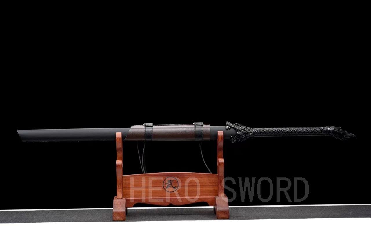 Assassin Five Six Seven Anime Replica Cosplay Katana - Shadow 柒 Japanese Samurai Sword with Blue Blade | Handmade 9260 Spring Steel | Perfect for Cosplay, Collectors & Martial Arts Training (#6)