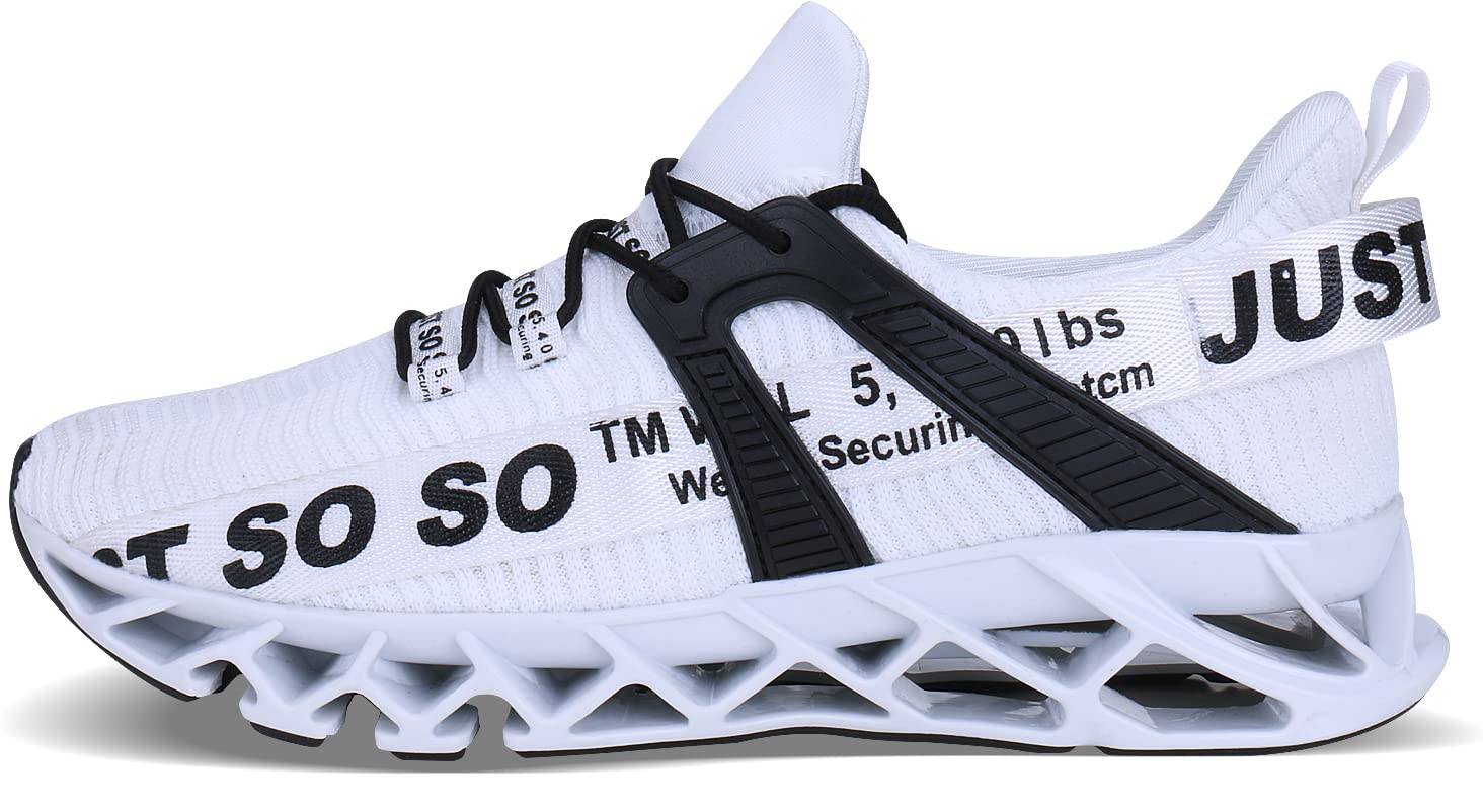 WONESION Men's Breathable Walking Tennis Running Shoes - Lightweight Blade Fashion Sneakers for Men - Perfect for Gym, Workout, Jogging & Casual Wear
