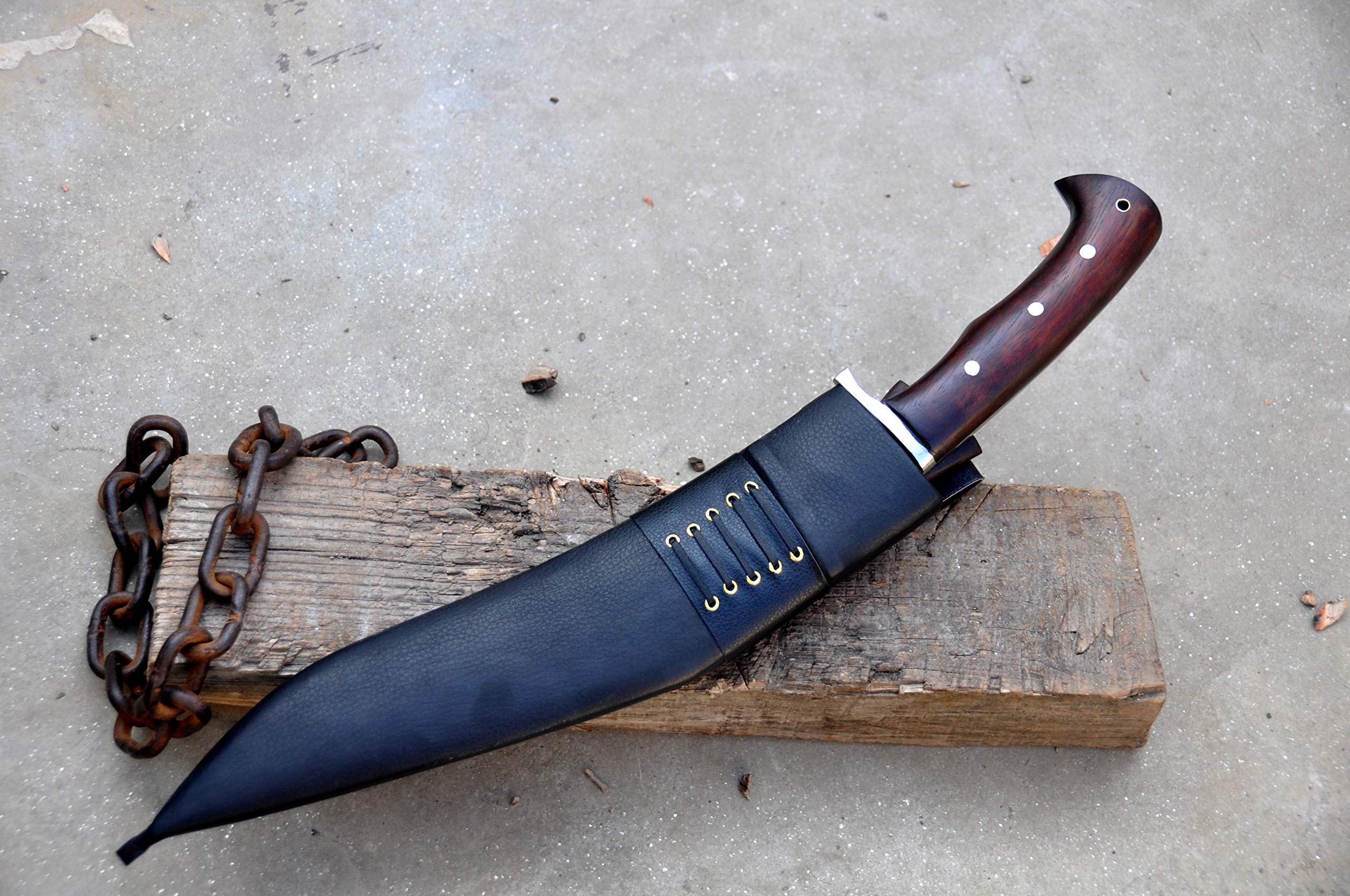13 Inch Handmade Cheetlange Hunter Kukri Knife - Full Tang Fixed Blade with Tempered Sharp Edge - Perfect for Hunting, Camping & Outdoor Survival