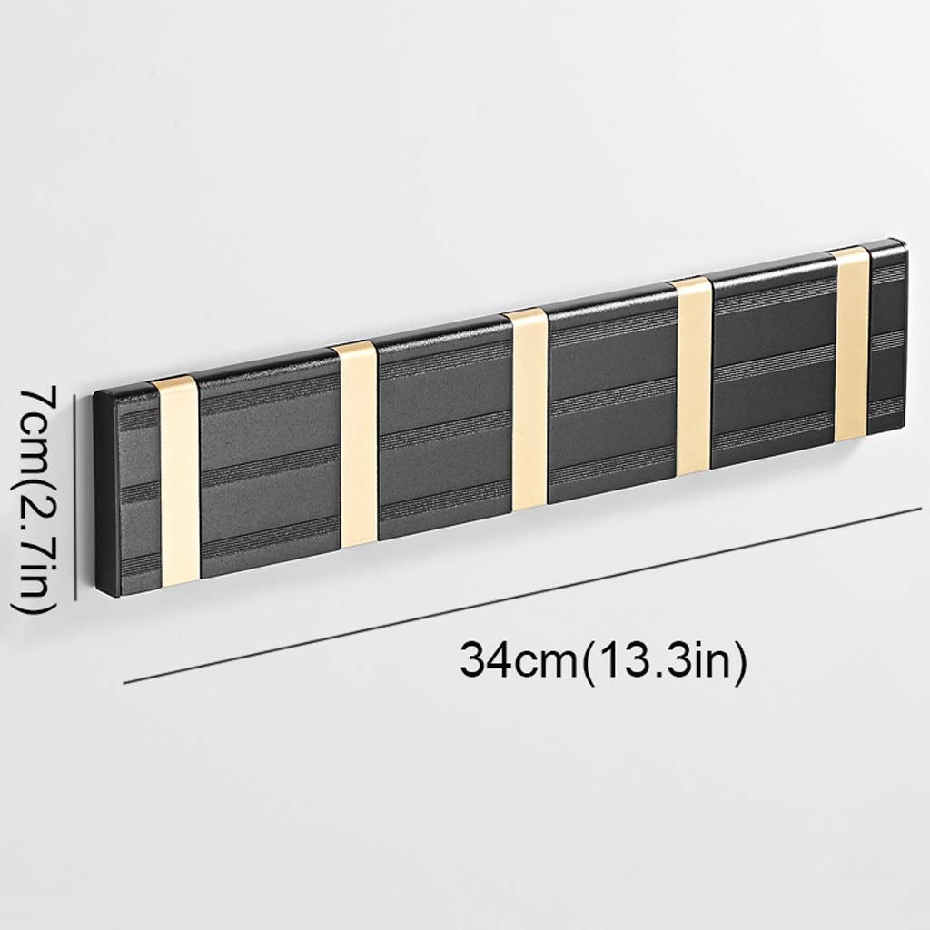 Space-Saving Wall Mounted Coat Rack - 5 Hook Aluminum Folding Design for Entryway, Hallway & Closet Organization | Durable Invisible Storage Solution for Coats, Hats & Bags