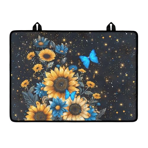 Sunflowers. Butterflies.