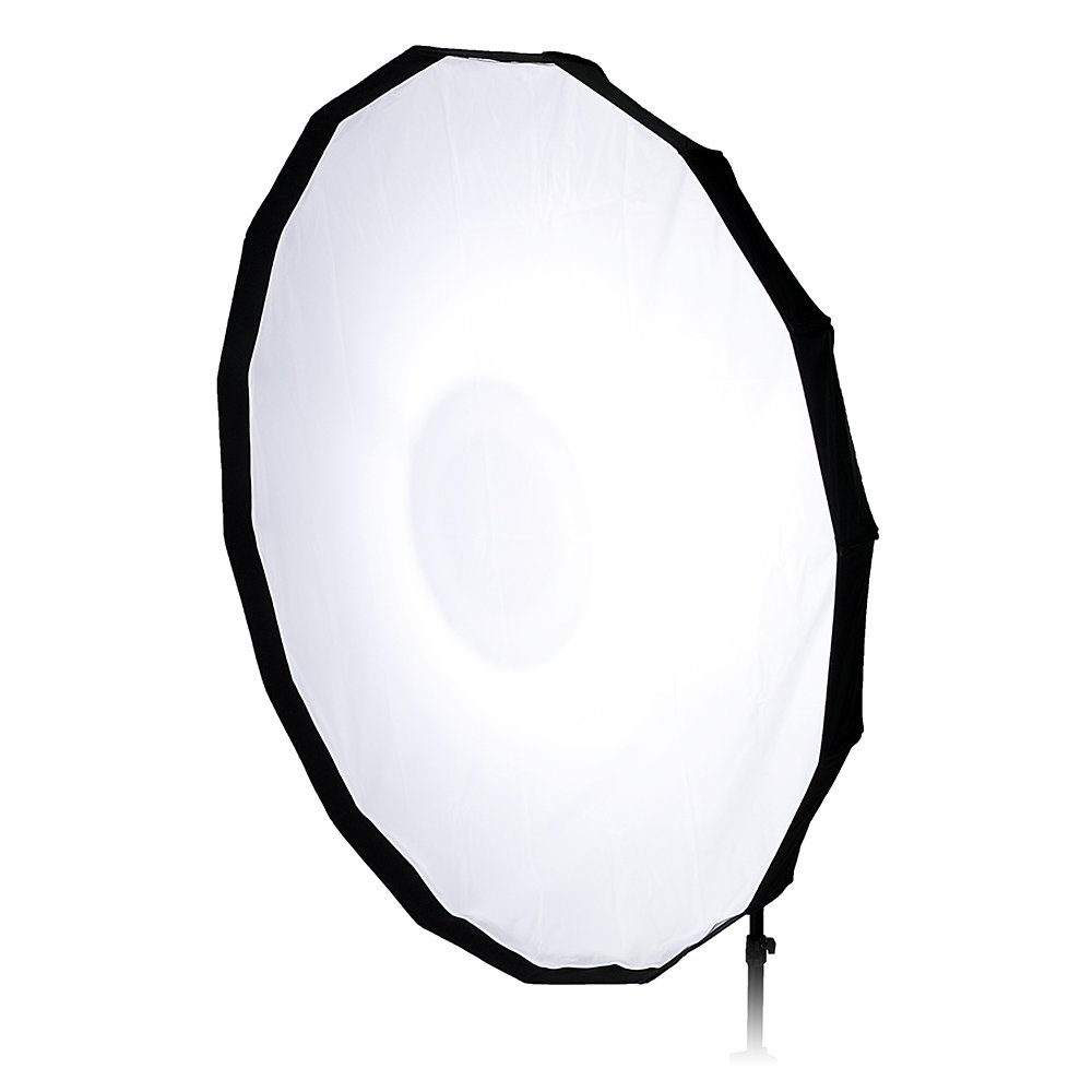 EZ-Pro 56in (140cm) Collapsible Beauty Dish & Softbox Combo with Elinchrom Speedring - Professional Photography Lighting for Strobe, Flash & Monolights - Perfect for Portrait, Fashion & Beauty Studio Shoots