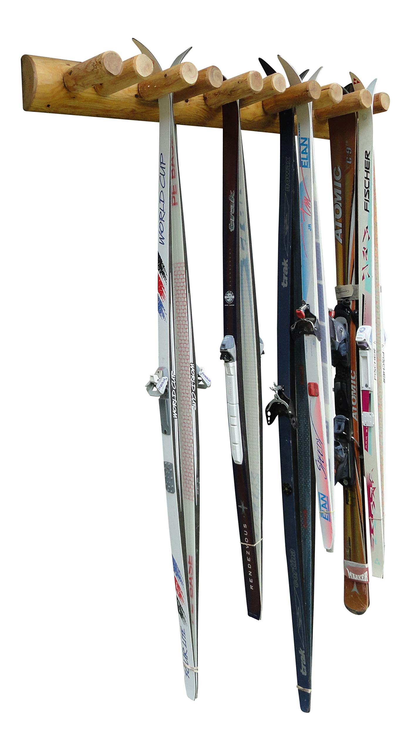 10-Slot Wall Mounted Ski Rack - Heavy Duty Ski Storage Organizer for Garage & Home - Vertical Ski Holders for Indoor Use - Perfect for Organizing Skis, Snowboards & Poles in Winter Sports Season