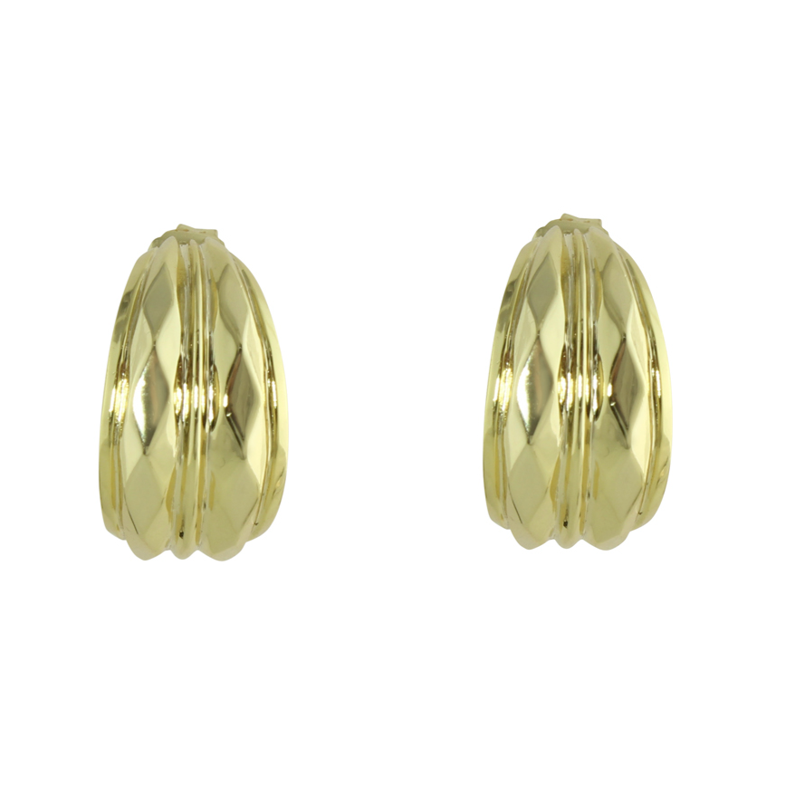 Faceted Open Hoop Earrings for Women - Trendy Gold & Silver Geometric Hoops - Perfect for Everyday Wear, Parties & Gifts