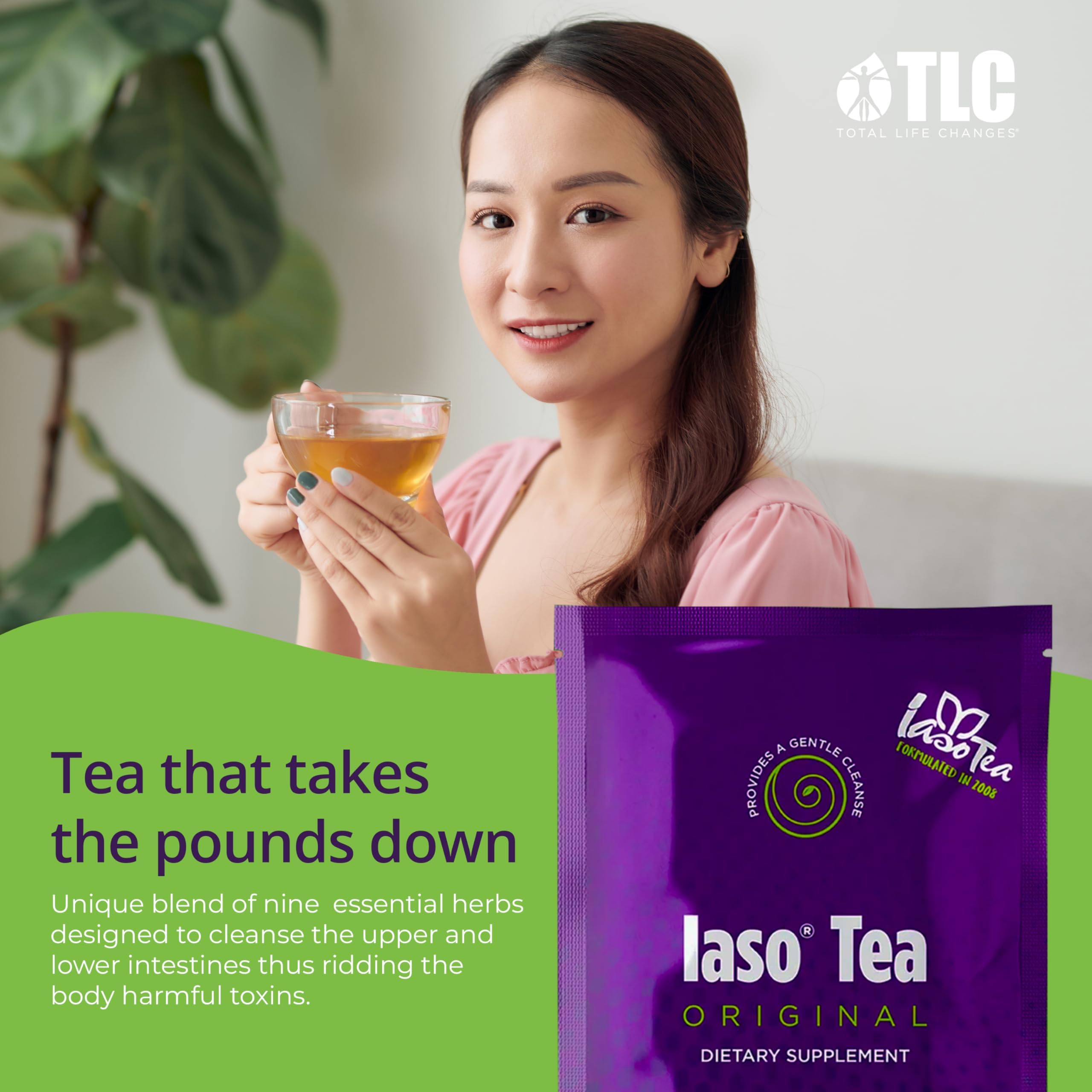 Iaso Brew Tea (Original) - TLC Cleansing Herbal Tea for Detox & Weight Management - 20 Tea Bags (10 Pack) | Supports Digestion & Energy Boost for Daily Wellness Routine