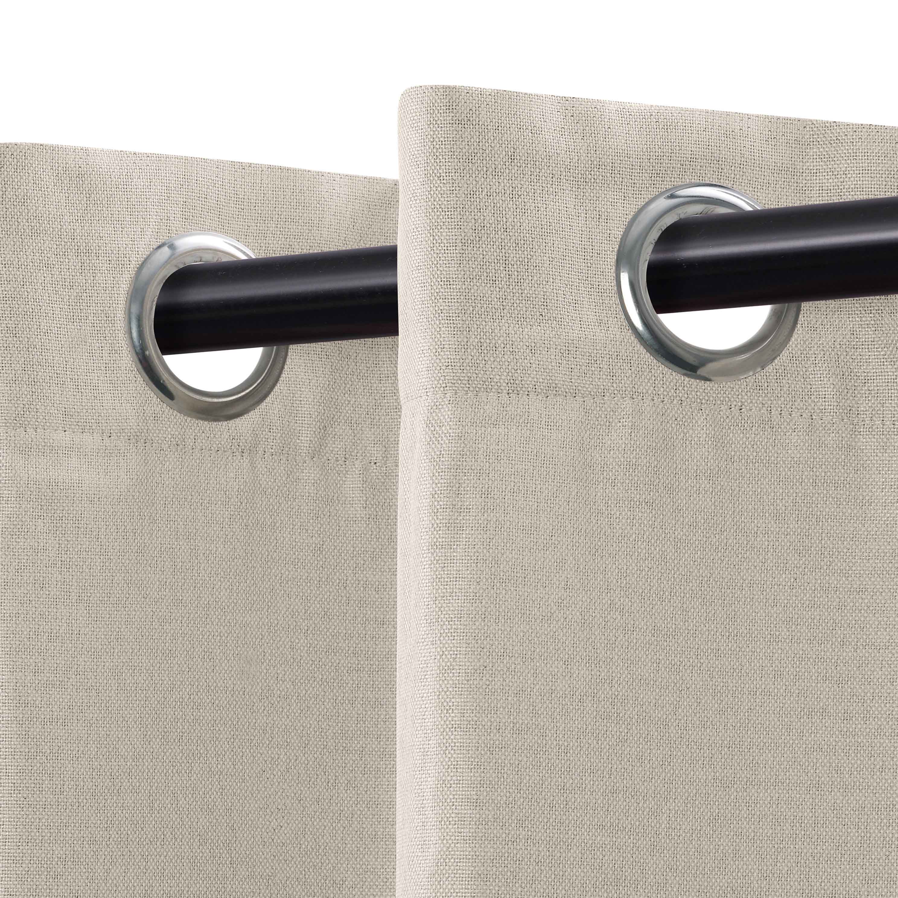 Premium Blackout Curtains Set of 2 - 100% Linen Fabric, Machine Washable, Room Darkening for Better Sleep - Ideal for Bedrooms, Home Theater & Nursery