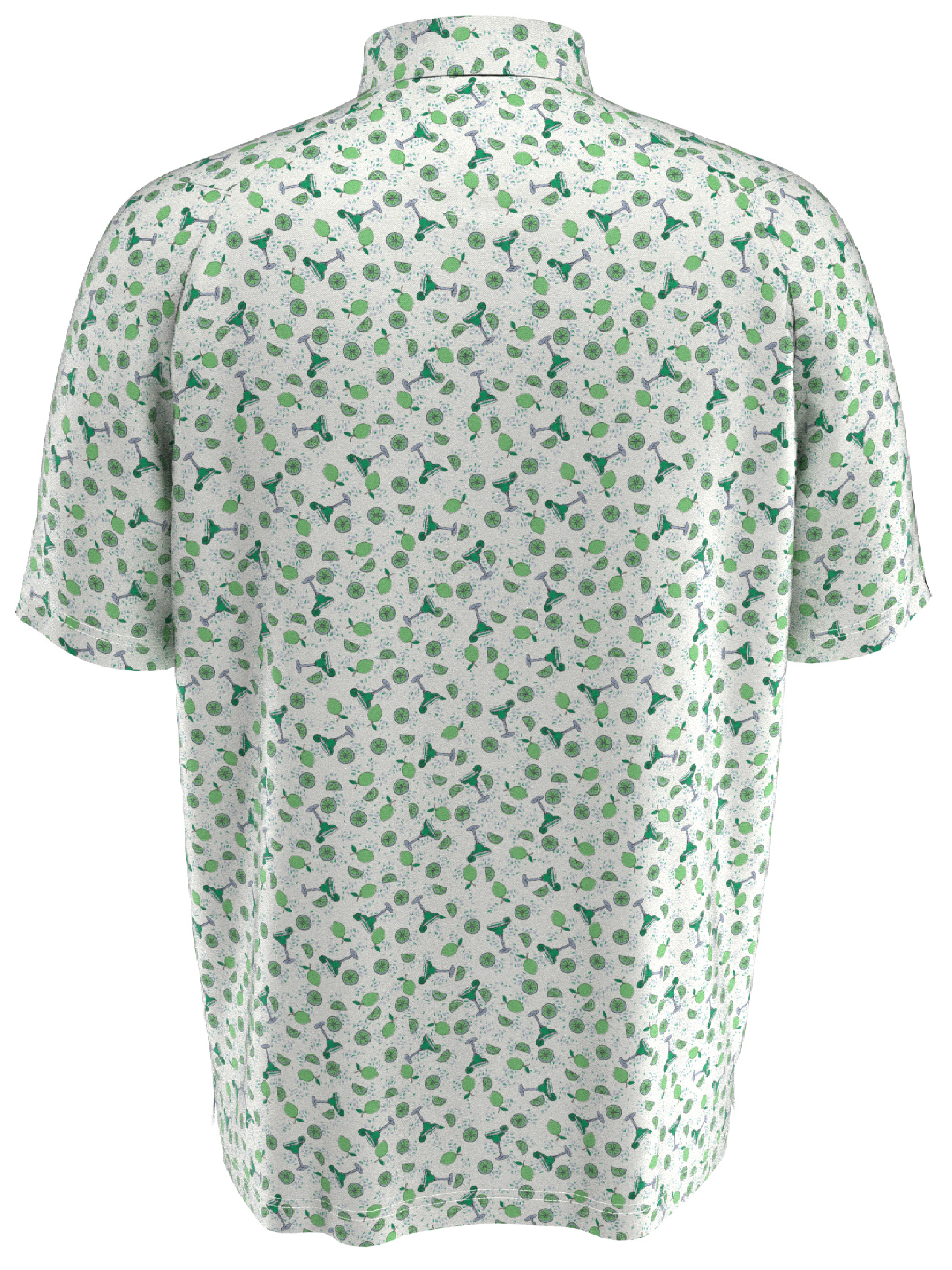 Big & Tall Ventilated Fruit Print Polo Shirt for Men - Breathable Summer Casual Wear for Outdoor Activities & Travel
