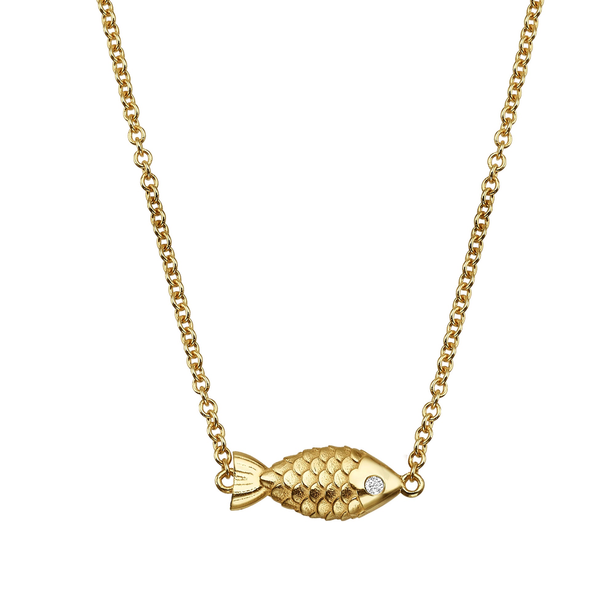 Elegant 14K Gold Fish Pendant Necklace for Women - Perfect Gift for Birthday, Anniversary & Everyday Wear