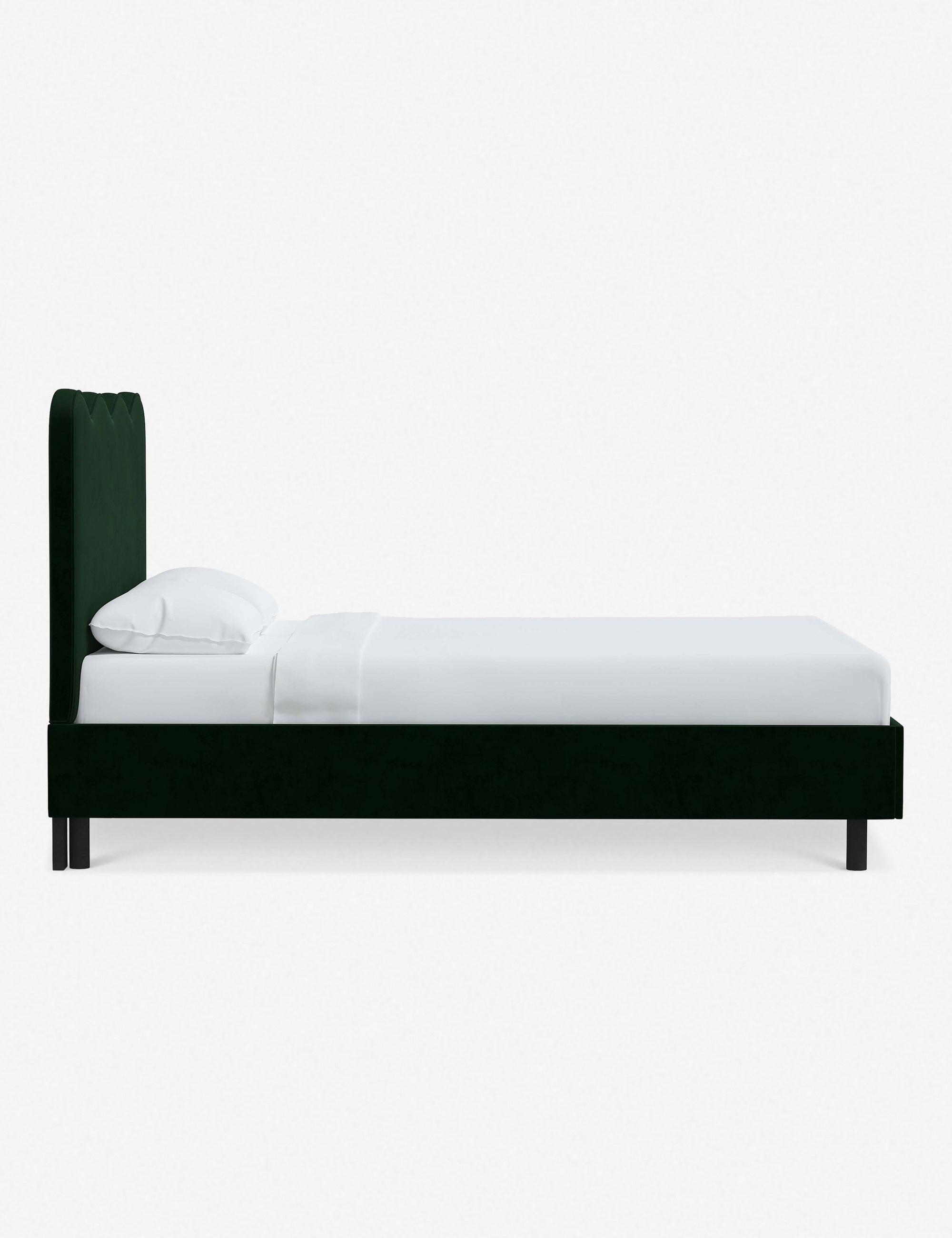 Modern Clementine Platform Bed Frame - Queen Size, Wooden Slat Support, Sturdy & Minimalist Design - Perfect for Bedrooms, Guest Rooms & Small Spaces