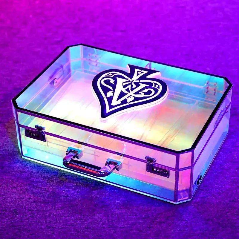 Ace of Spade LED Glow Champagne Bottle Holder - Rechargeable Luminous Wine Display Case for Cocktail Bars, Nightclubs & Parties - Perfect for VIP Tables, Wedding Receptions & Special Events