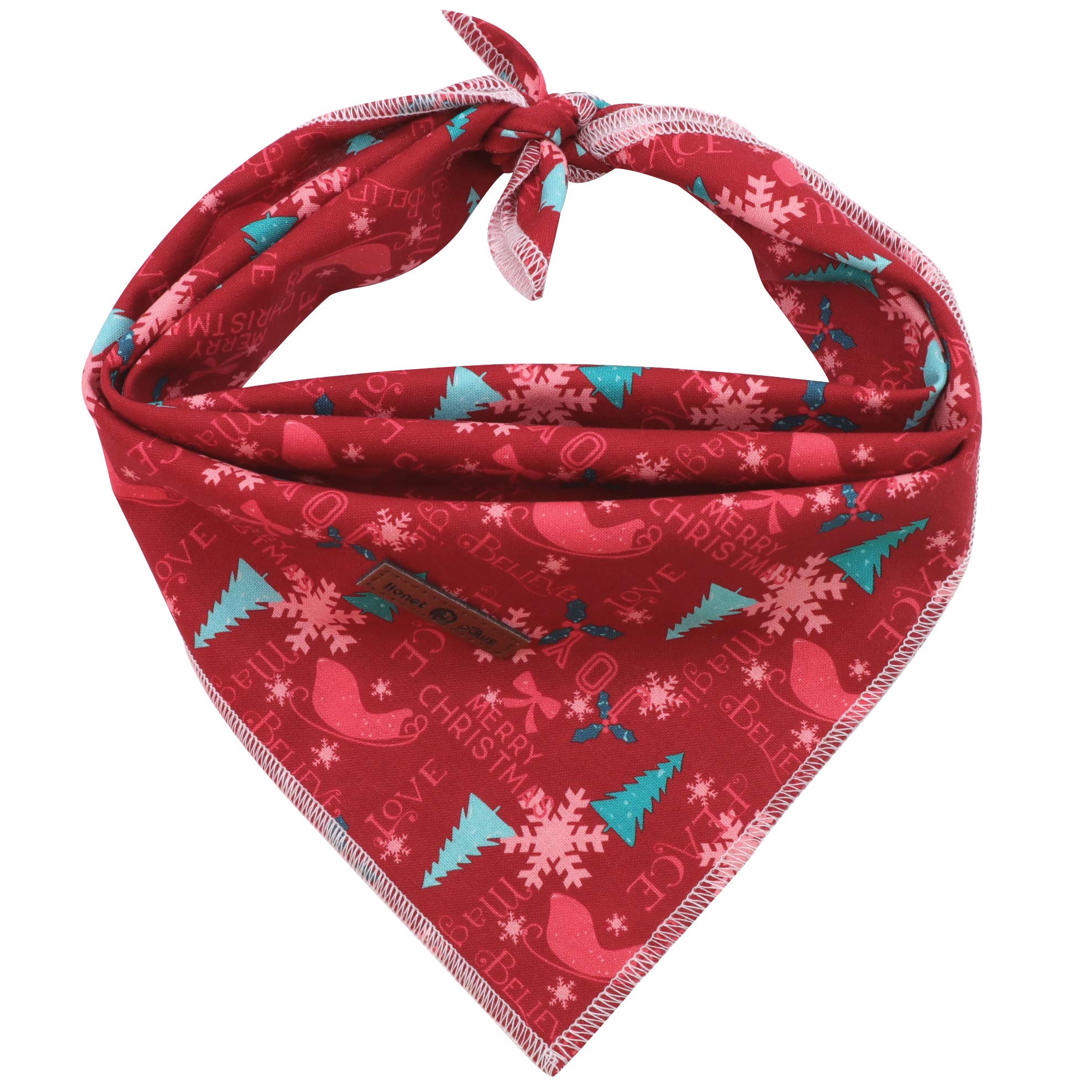 Lionet Paws Christmas Dog Bandana for Small Medium Large Dogs - Holiday Pet Scarf for Cats & Dogs - Festive Triangle Bib for Puppies & Kittens (Perfect for Christmas Photos, Parties & Gifts)