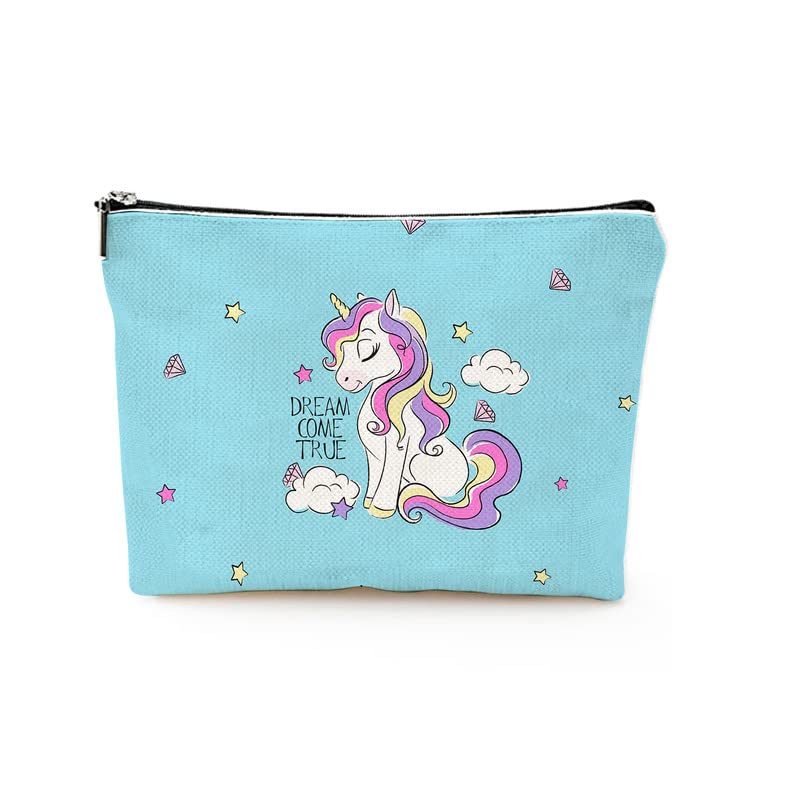 TheYaYaCafe Unicorn Printed Makeup Pouch - Waterproof Travel Toiletry Bag & Cosmetic Organizer for Women | Perfect for Travel, Gym, and Daily Essentials Storage