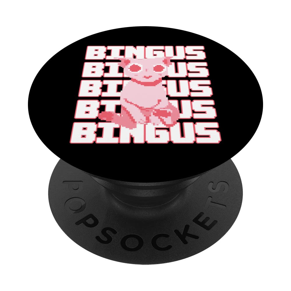 Bingus Pixel Art Meme PopSockets - Swappable PopGrip Phone Grip & Stand for iPhone, Samsung - Funny Cat Meme Accessory for Phone Cases, Laptops, Tablets | Perfect Gift for Meme Lovers