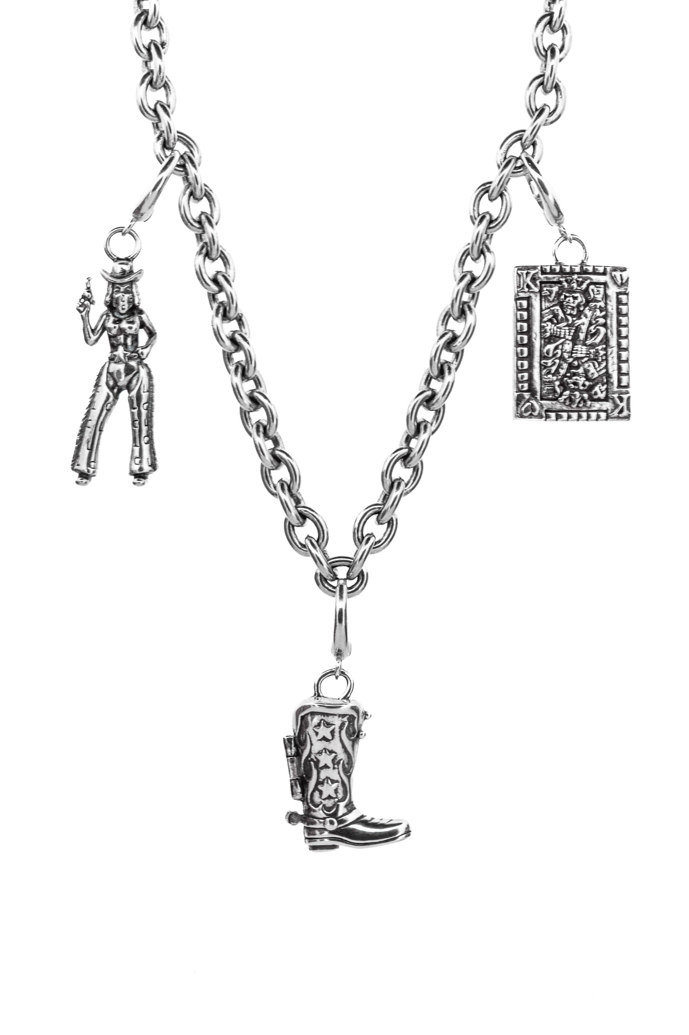 Customizable Rodeo Charm Necklace - Western Cowgirl Jewelry for Rodeo Events, Country Concerts & Cowboy-Themed Parties