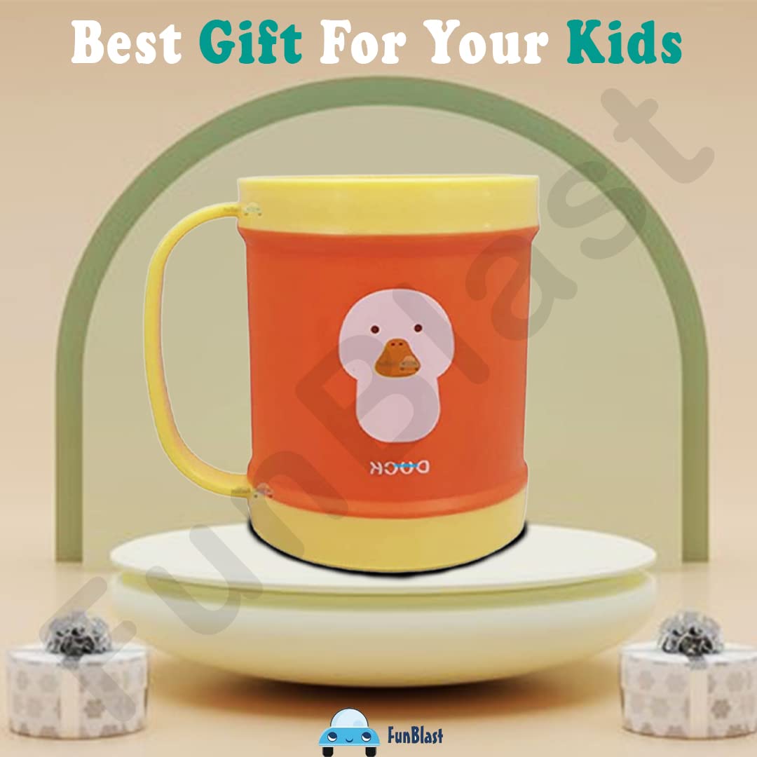 FunBlast Unbreakable Kids Milk Mug - 450ML Cartoon Drinking Cup for Boys & Girls, Best Birthday Gift for Children - Ideal for Home, School & Travel Use (Pack of 1)