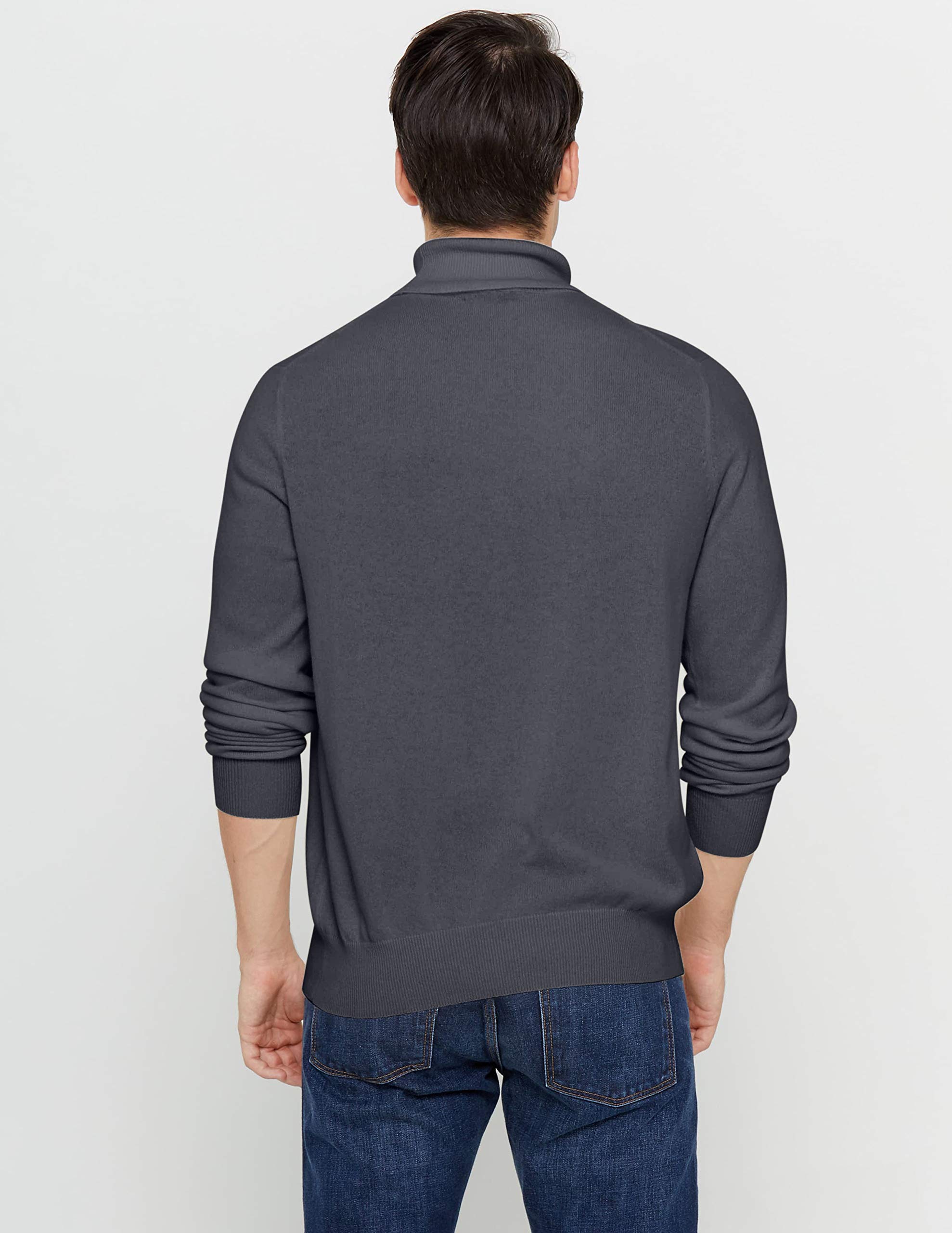 100% Pure Cashmere Men's Turtleneck Sweater - Classic Long Sleeve Pullover for Winter | Soft & Warm Essential Cashmere Knitwear for Business, Travel & Casual Outfits