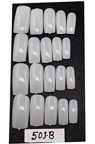 20Pcs White Ear Lobe & Nail Tips - Hypoallergenic Fake Nails for Women, Perfect for Parties, Weddings & Special Occasions