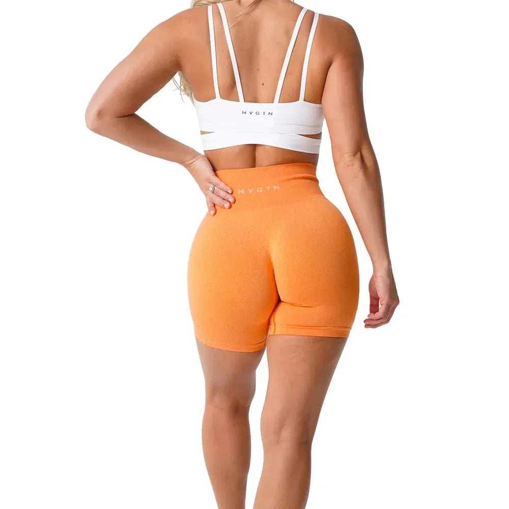 NVGTN Seamless Pro Shorts for Women - High Waisted Workout Shorts with Scrunch Detail - Perfect for Running, Yoga & Gym Training - Great for Intense Workouts & Active Lifestyle