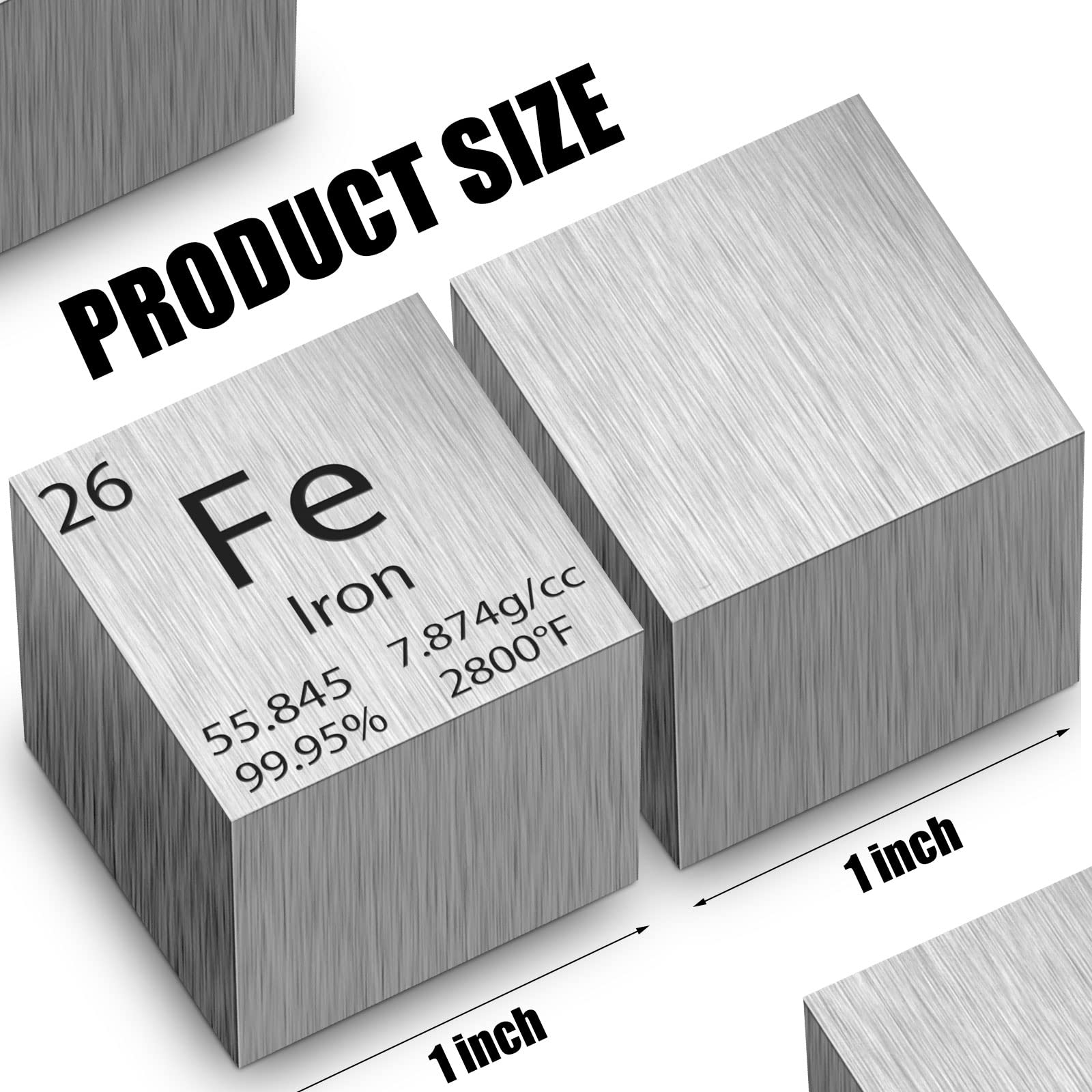 1 Inch Iron Cube - High Density Element for Science Collections, Lab Experiments & Physics Demonstrations | Perfect for STEM Education, Classroom Activities & Scientific Research