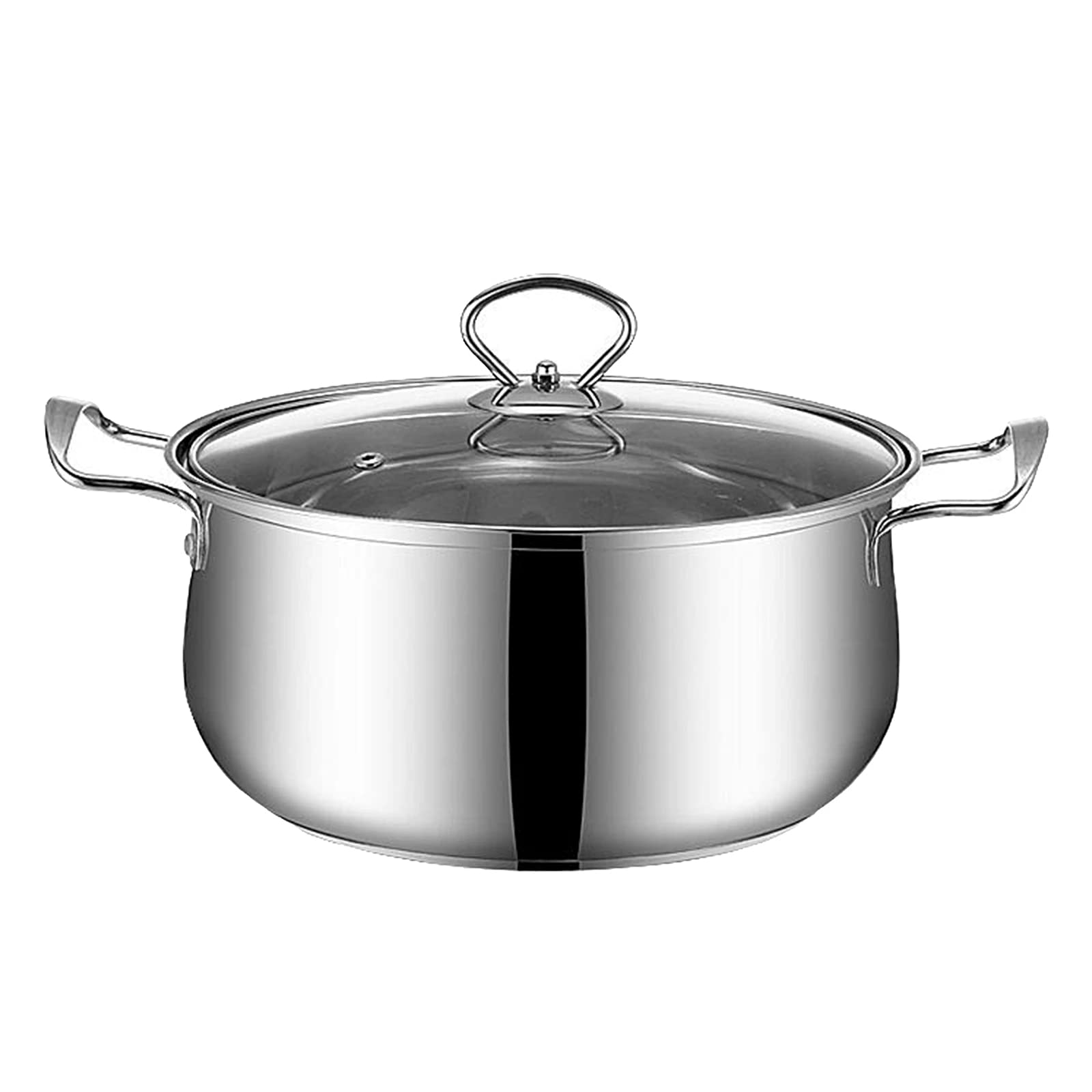 1pc Stainless Steel Milk Sauce Soup Pot with Lid - Non Stick Stockpot for Cooking, Boiling & Simmering - Perfect for Home Kitchen, Camping & Picnic Outdoor Cooking