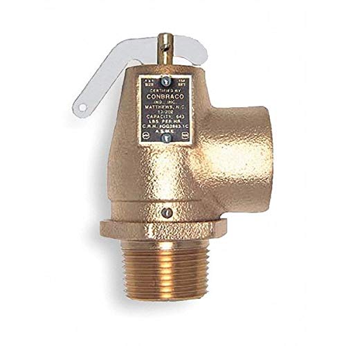 3/4 Inch Bronze Safety Relief Valve - 15 PSI Pressure Release for Water Heaters, Boilers & HVAC Systems