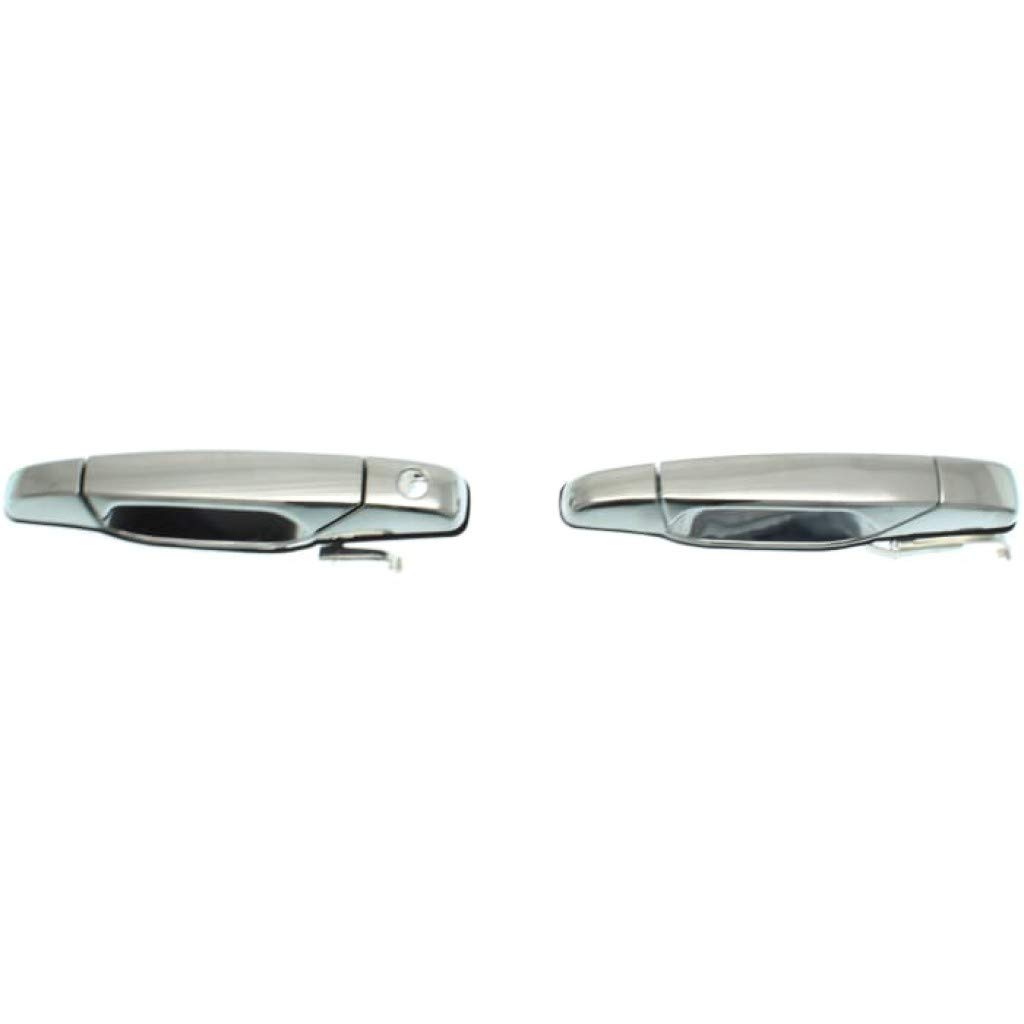 KarParts360 Chrome Exterior Door Handle Set for Chevy Silverado 1500 (2007-2013) - Front & Rear Driver & Passenger Side with Key Hole - Perfect for Replacement & Restoration Projects