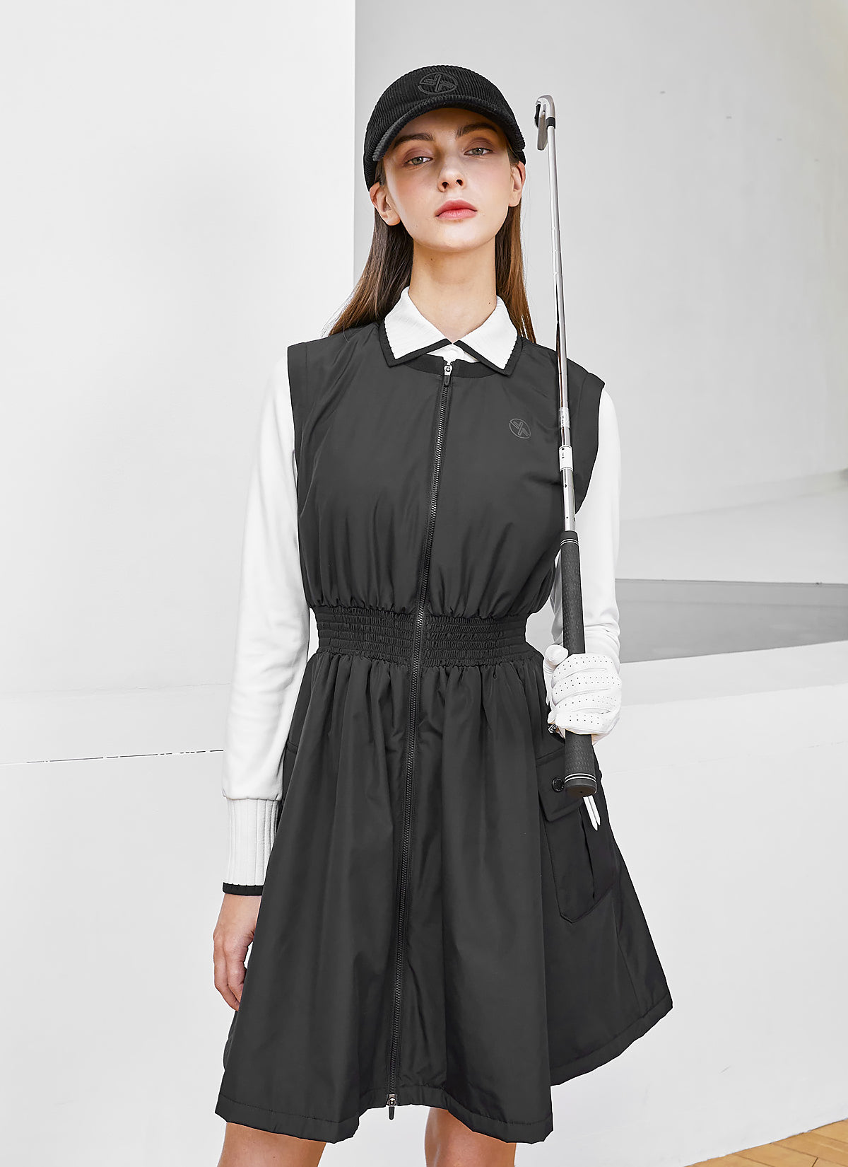 Big Pocket Padded Zip Up Dress - Women's Stylish Casual Hooded Dress with Front Pockets | Perfect for Everyday Wear, Running Errands & Weekend Outings