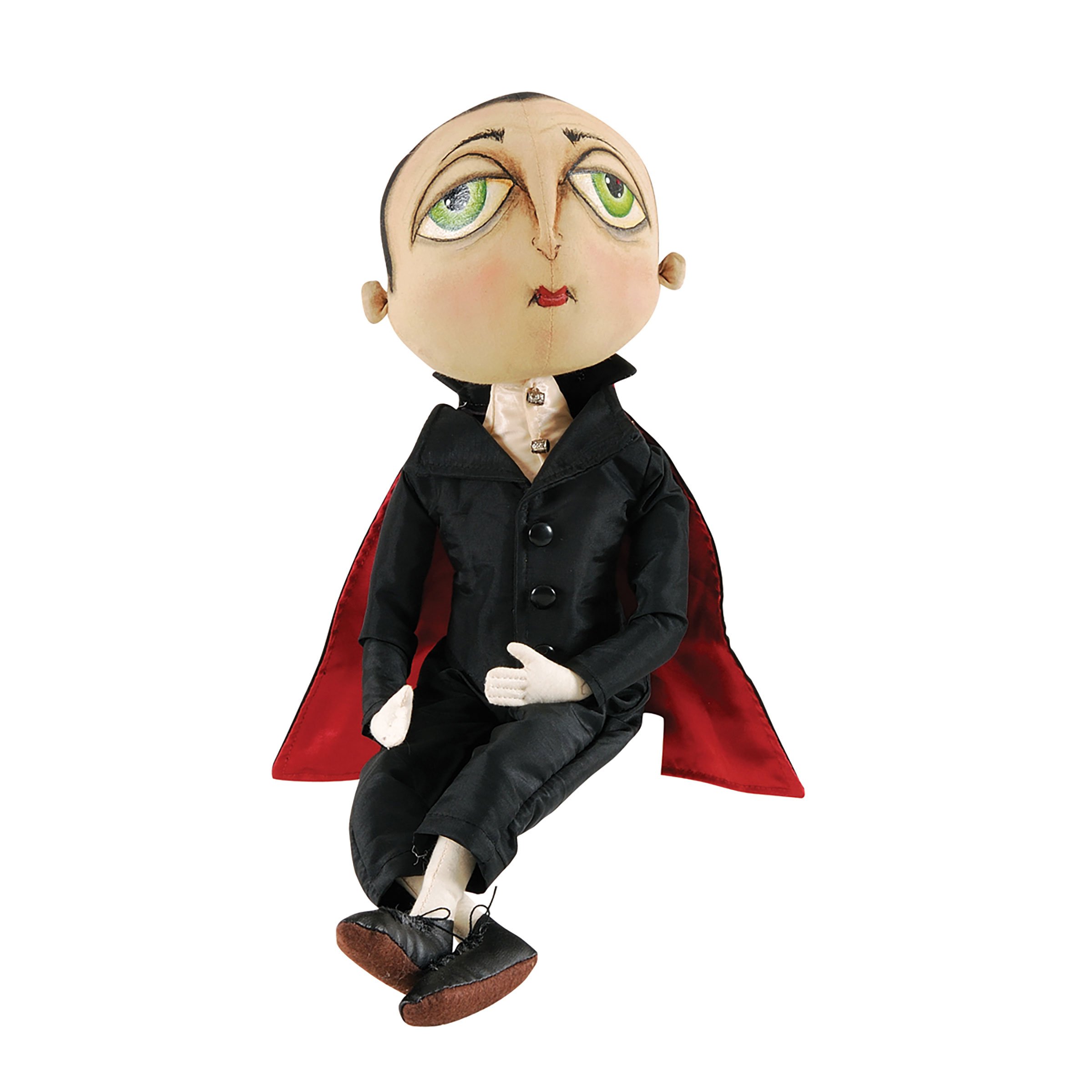 GALLERIE II Halloween Norbert Vampire Folk Art Collectible Doll by Joe Spencer - Gothic Home Decor for Living Room, Office Desk, Fireplace Mantel & End Table - Perfect Halloween Decoration & Gift