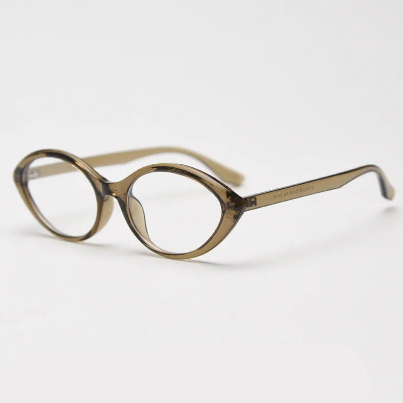 CCspace Women's Full Rim Oval Cat Eye Titanium Eyeglasses Frame - Lightweight TR90 Material for All-Day Comfort, Fashionable Eyewear for Work & Social Events