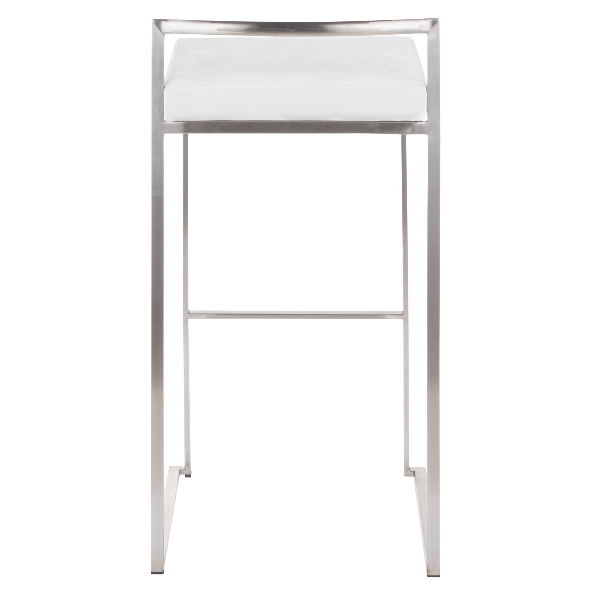Fuji Stacker Bar Stool Set of 2 - Modern Bar Chairs for Kitchen Island, Pub & Restaurant Counter Height Seating - Durable & Space-Saving Stackable Bar Stools