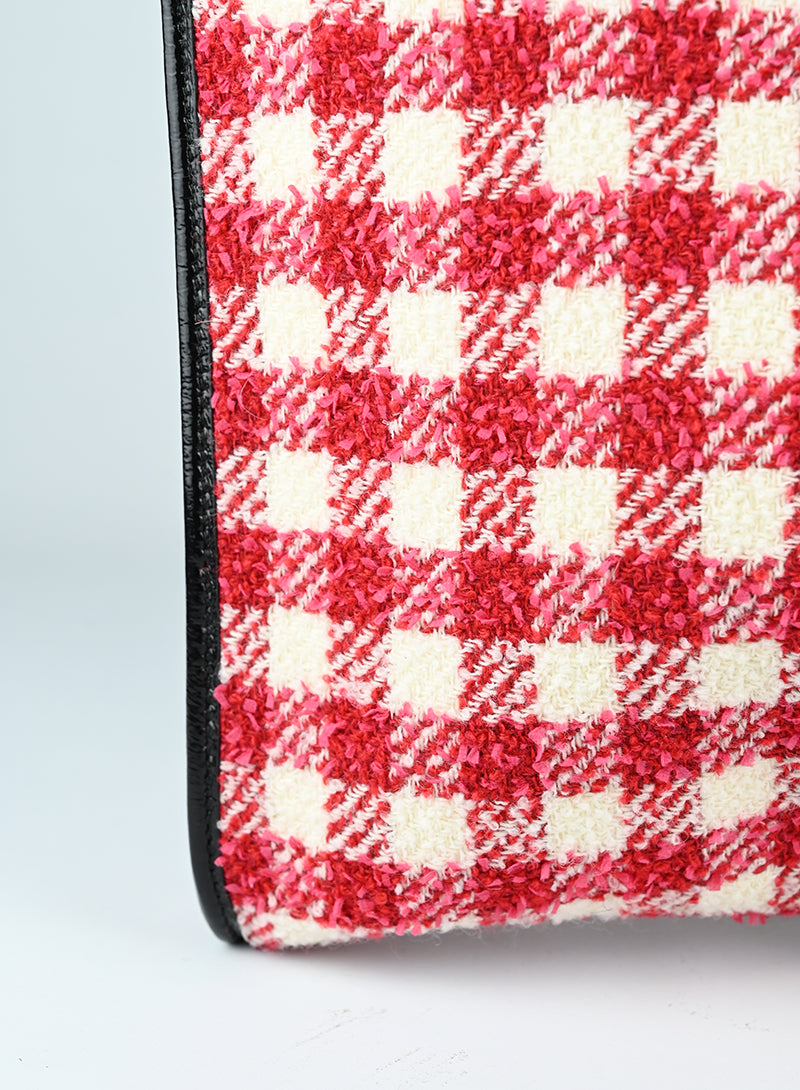 Gucci Red Tartan Fabric Shopper Bag - Stylish & Durable for Work, Travel & Everyday Use