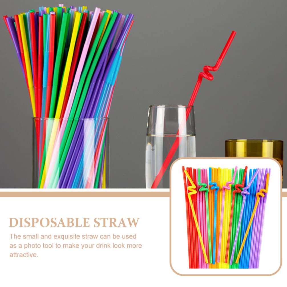 400pcs Disposable Drinking Straws - Colorful Plastic Straws for Juice, Coffee, Milk Tea, Kids Parties & Festive Events | Bulk Party Supplies for Birthdays, Weddings & Summer Celebrations