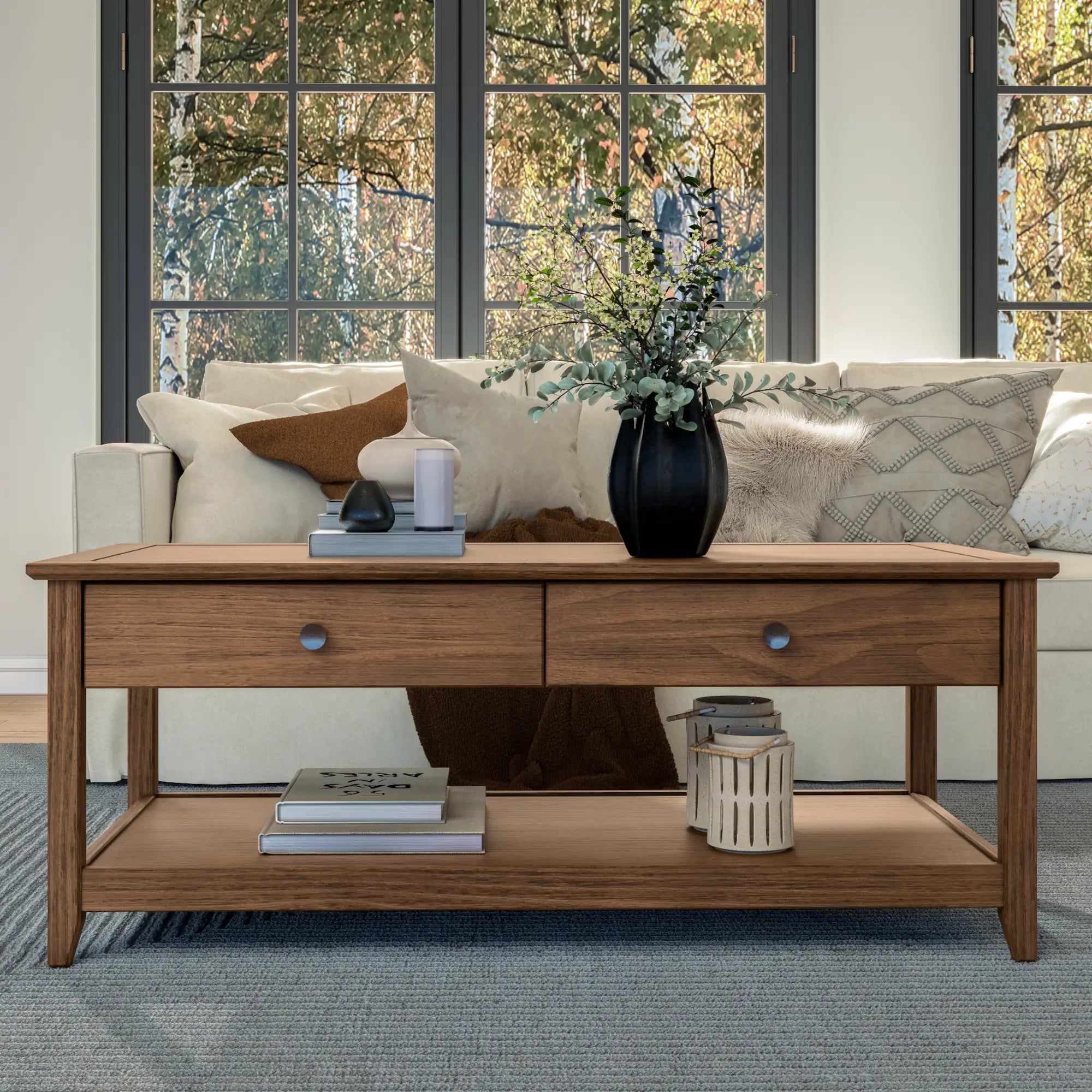 Modern Greenport Coffee Table - Stylish Living Room Furniture for Home Decor, Perfect for Small Spaces & Apartments