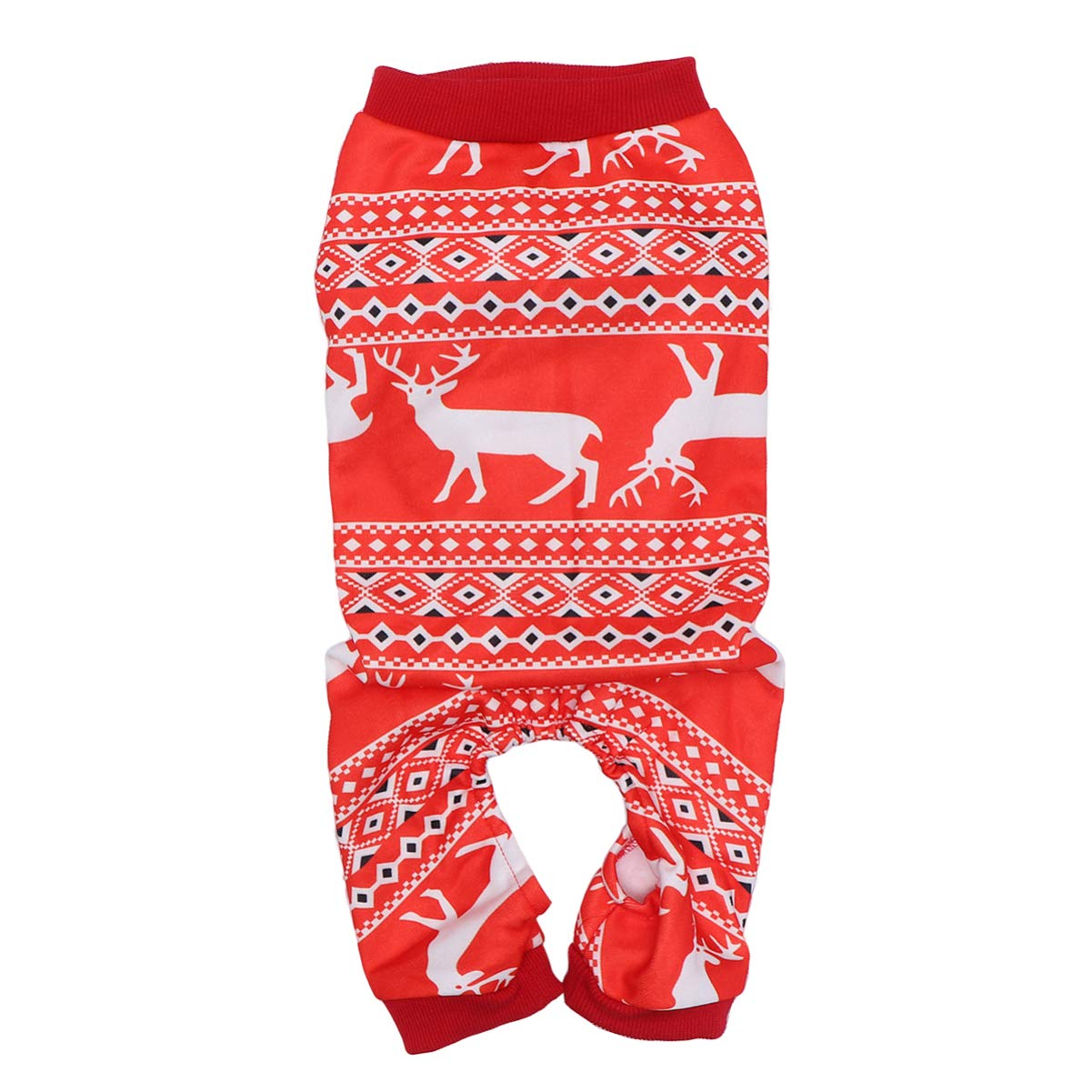 Balacoo Winter Dog Sweater - Elk Pattern Four-Legged Dog Coat, Warm Puppy Apparel for Small Medium Large Dogs (Red) - Perfect for Cold Weather Walks & Outdoor Adventures