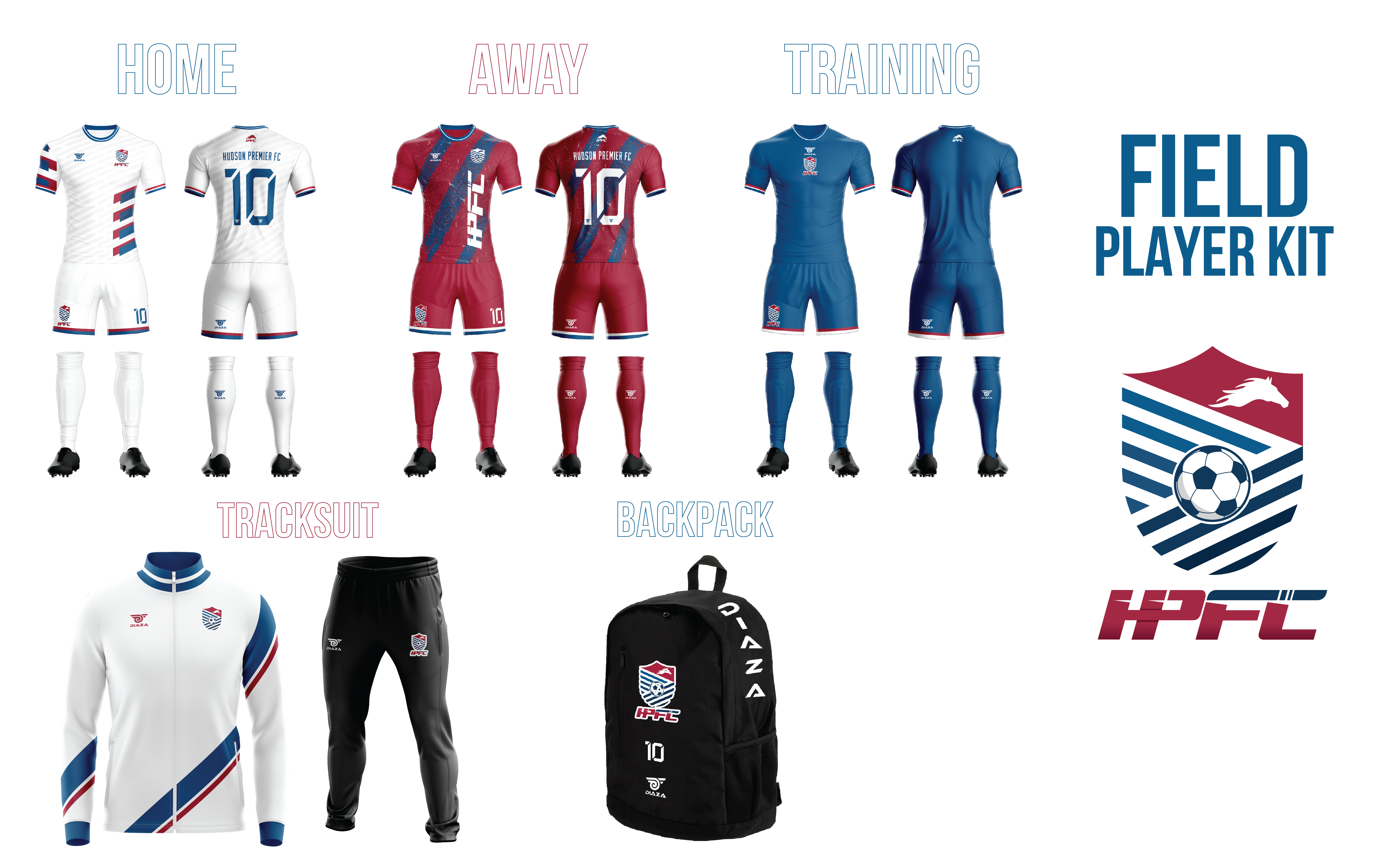 Diaza Soccer Field Player Kits - Complete Football Uniform Set for Youth & Adults - Perfect for Matches, Training, and Team Sports