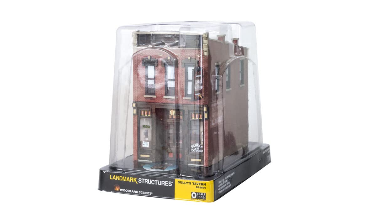 Woodland Scenics BR5850 O Scale Sully's Tavern Built & Ready Lighted - Premium Model Train Building for Railroad Layouts & Diorama Displays