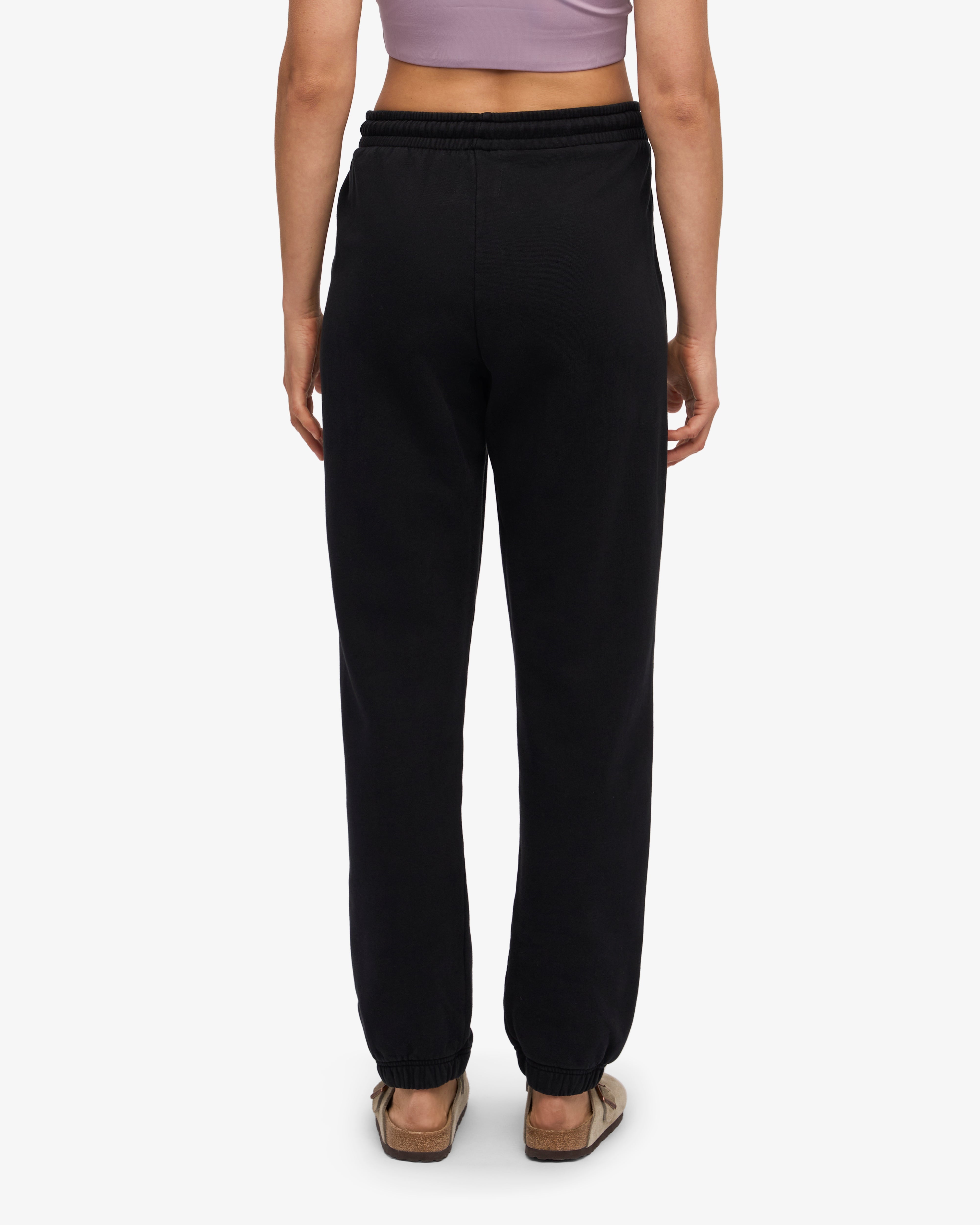 Organic Cotton Sweatpants for Women & Men - Soft & Comfortable Deep Black Joggers for Lounge, Yoga & Workout
