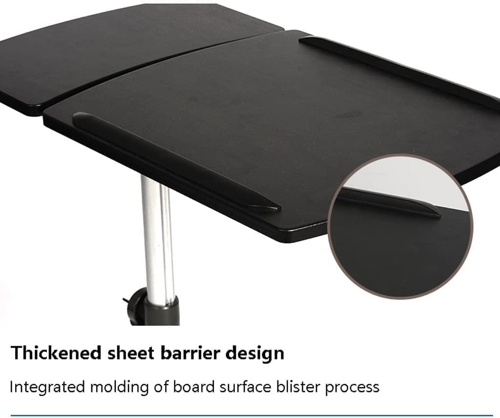 Adjustable Overbed Table with Tilt Top & Locking Casters - Portable Rolling Laptop Desk with Steel Frame | Perfect for Hospital Beds, Home Office & Nursing Care