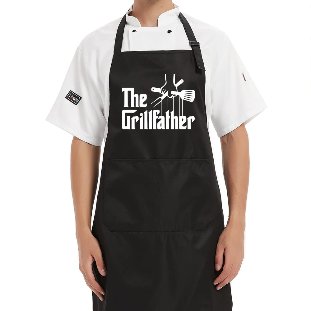 Funny Kitchen Apron - Waterproof & Durable Cooking Apron for Home Chefs & Restaurants - Perfect Birthday Gift for Mom, Dad & Professional Chefs - Ideal for BBQ, Baking & Holiday Cooking