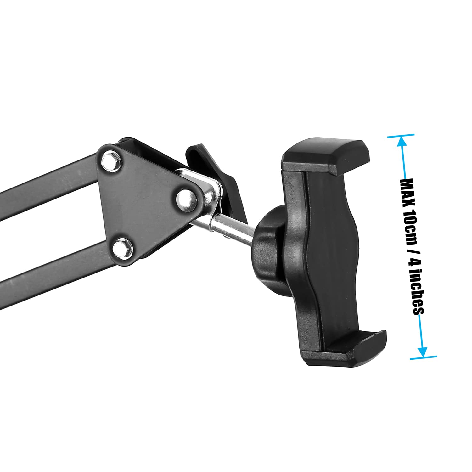 WANBY Adjustable Overhead Phone Stand with 360° Rotation - Flexible Articulating Arm Mount for iPhone, Samsung & All Smartphones - Perfect for Video Calls, Live Streaming & Hands-Free Use
