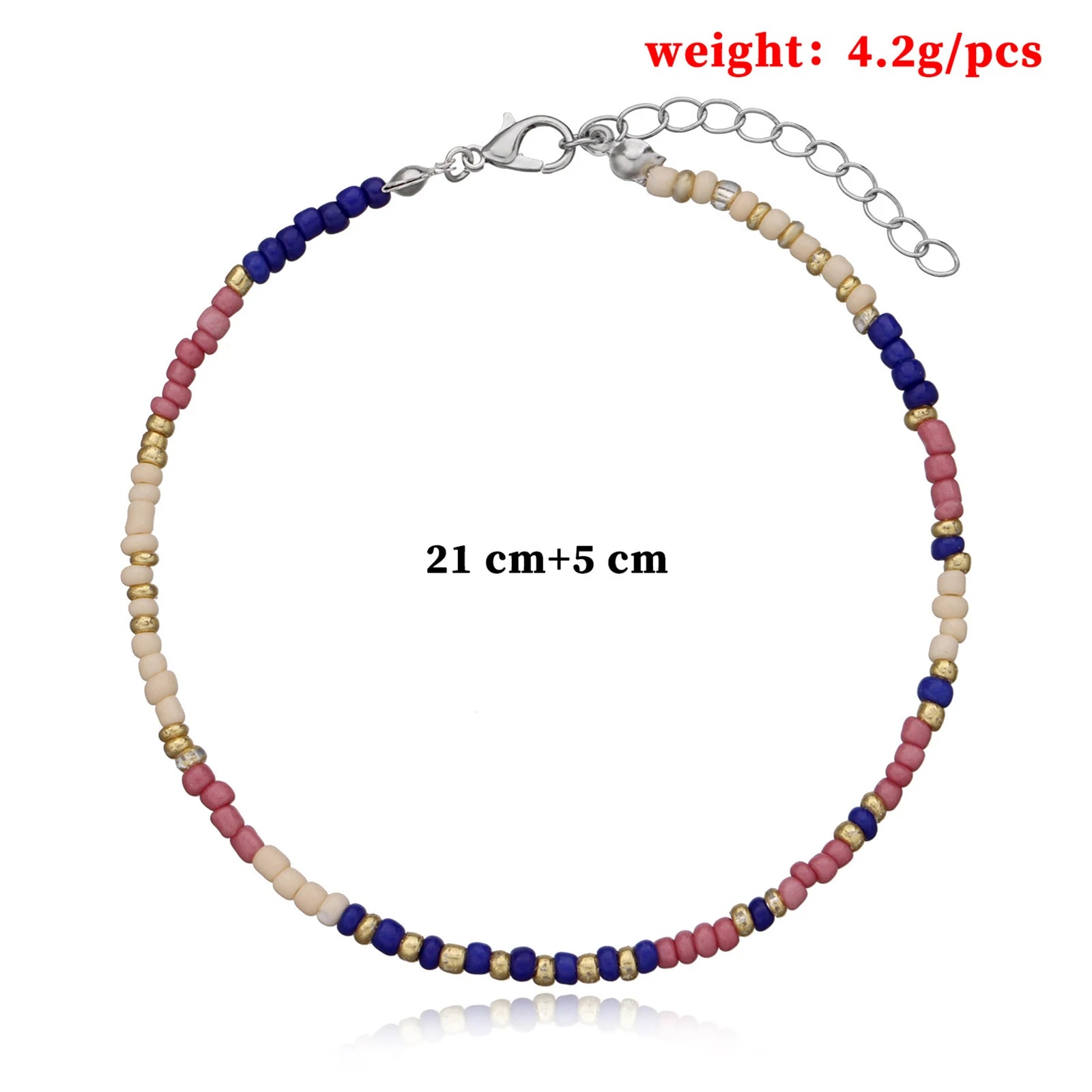 Flower Anklet for Women - Boho Floral Ankle Bracelet for Summer Beach, Festival, and Wedding Accessories