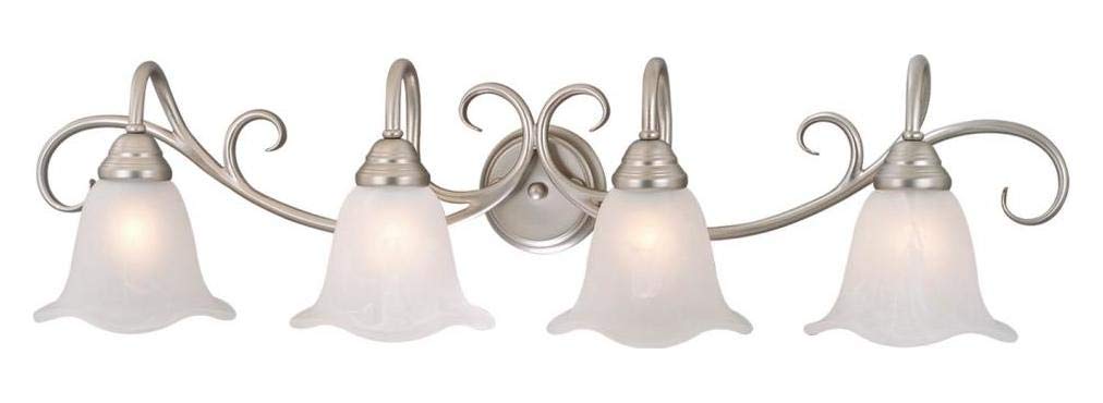 Vaxcel Brushed Nickel Bella 4-Light Bathroom Vanity Light Fixture - 37.5