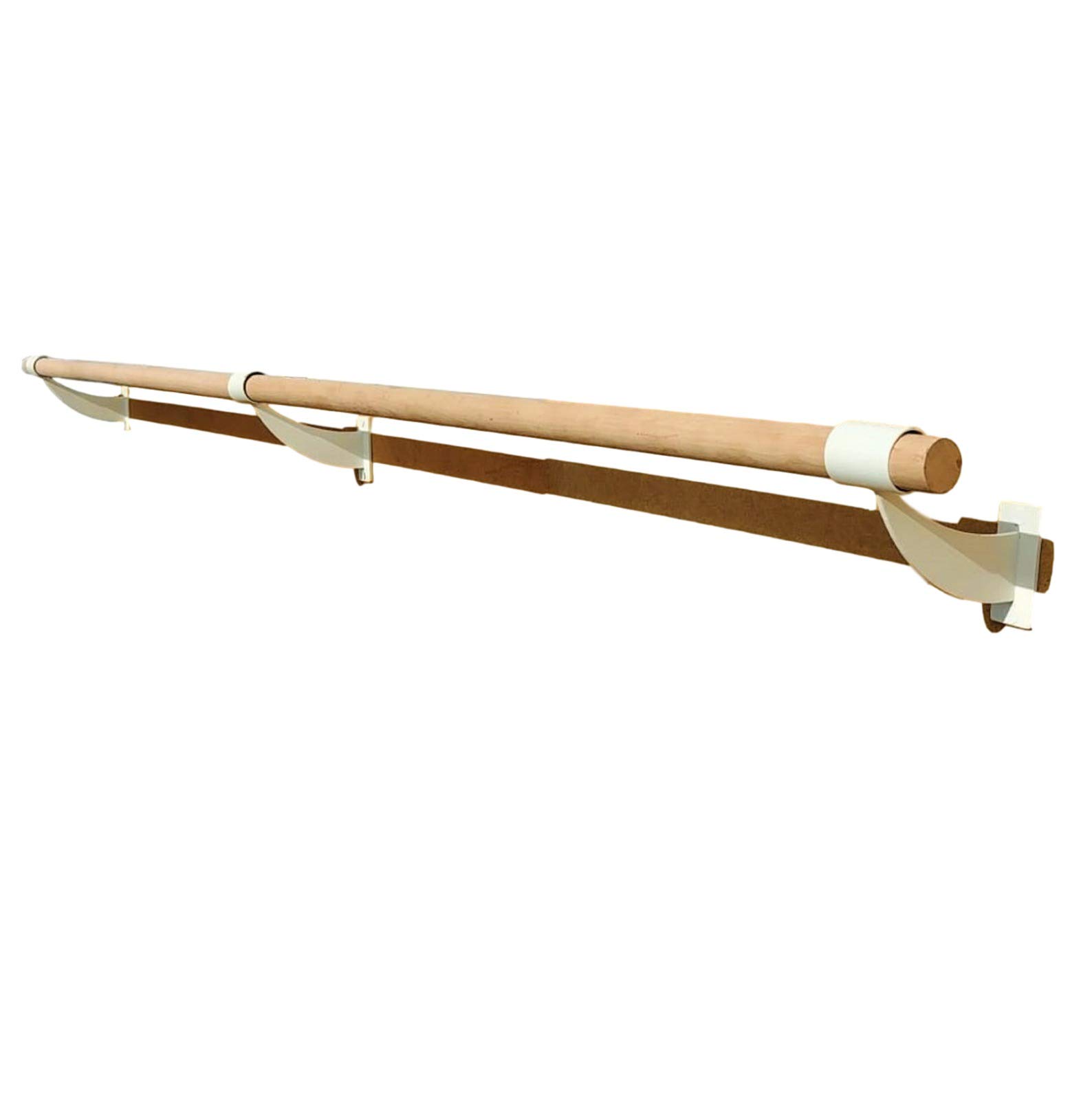 Professional 3FT Gymnastics Ballet Barre - 1.5 Inch Diameter White Wall Mounted Dance Bar for Kids & Adults - Perfect for Home Studio, Ballet Practice, Stretching & Dance Training