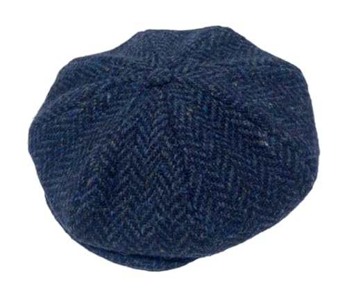 Teal & Navy Herringbone