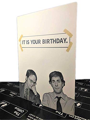 The Office Birthday Card - Jim & Dwight Audio Greeting Card with Quotes - Perfect for Fans & Office Lovers - Funny Work Gifts for Birthday Celebrations