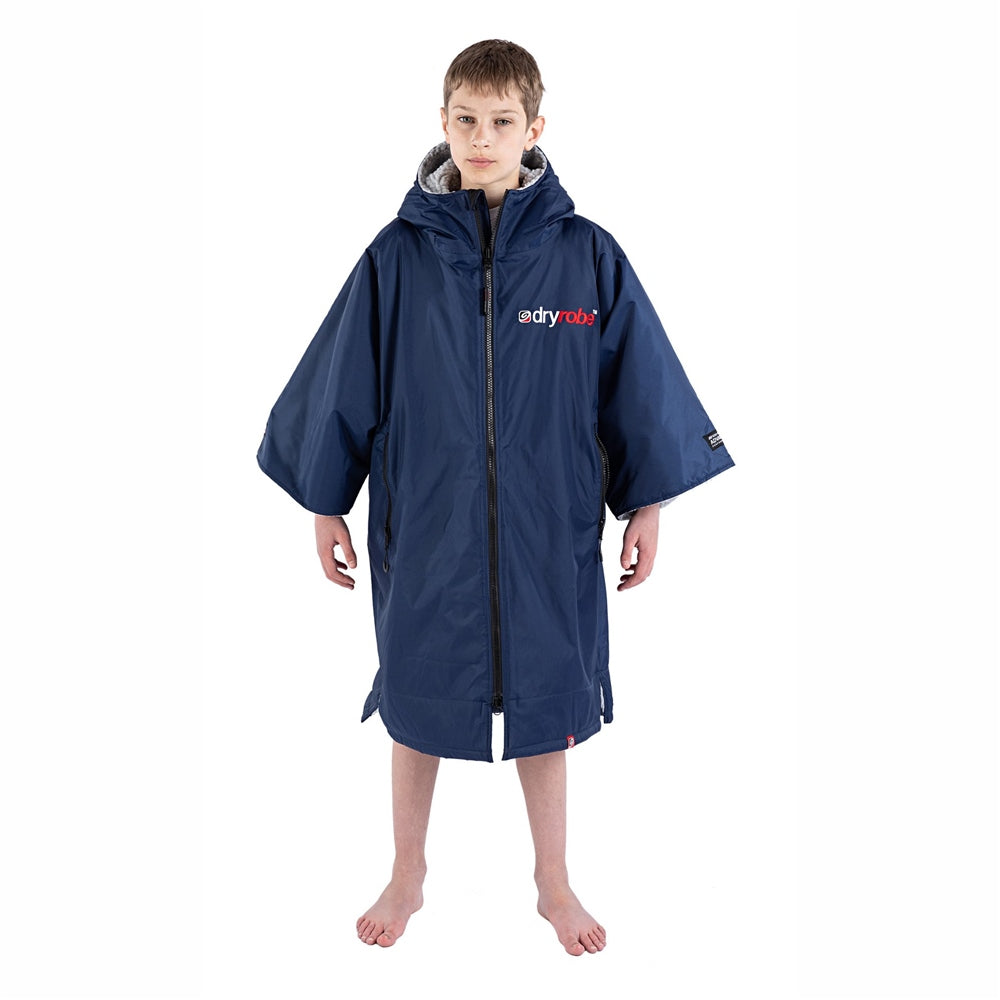 Dryrobe Advanced Kids Long Sleeve Changing Robe - Waterproof Beach Changing Robe for Swimming, Surfing & Outdoor Activities